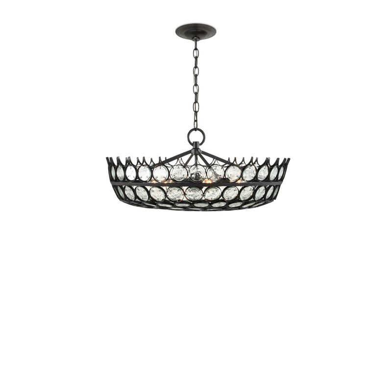 Bunny Williams Augustus 25 Inch 6 Light Chandelier by Currey and Company