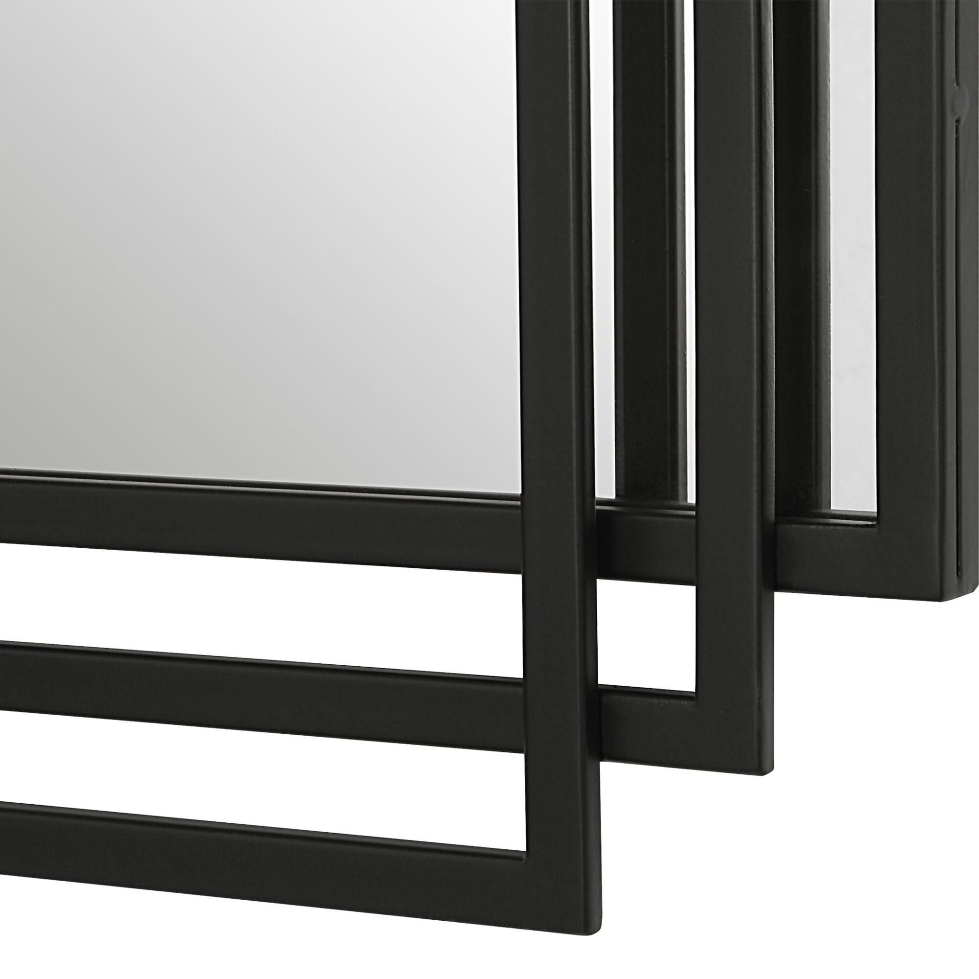 Shown in Showcasing Elegant Lines And A Timeless Style, This Mirror Features An Overlapping Solid Iron Frame  finish