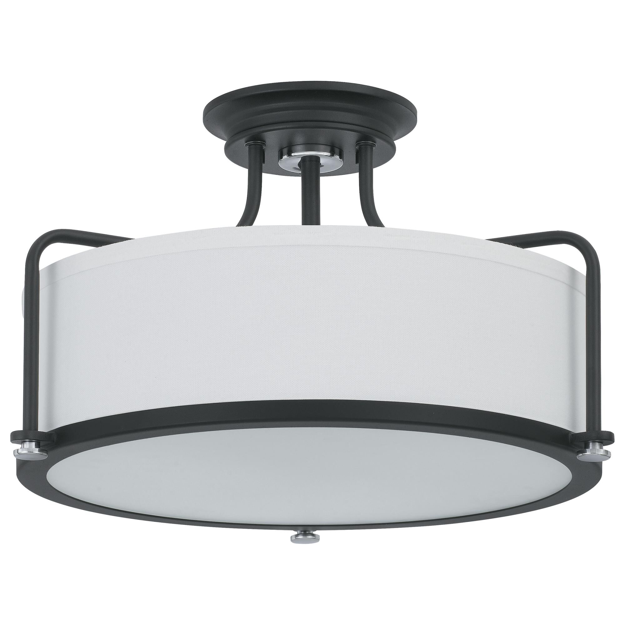 Calvary 17 Inch 3 Light Semi Flush Mount by Quoizel