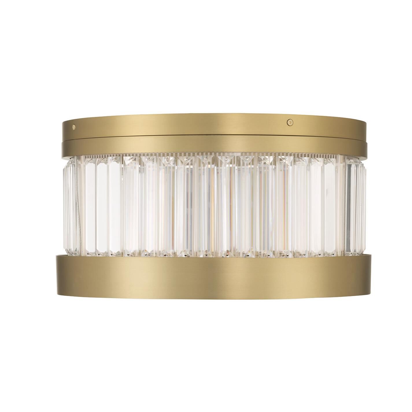 Shown in Gold finish and Clear Crystal glass