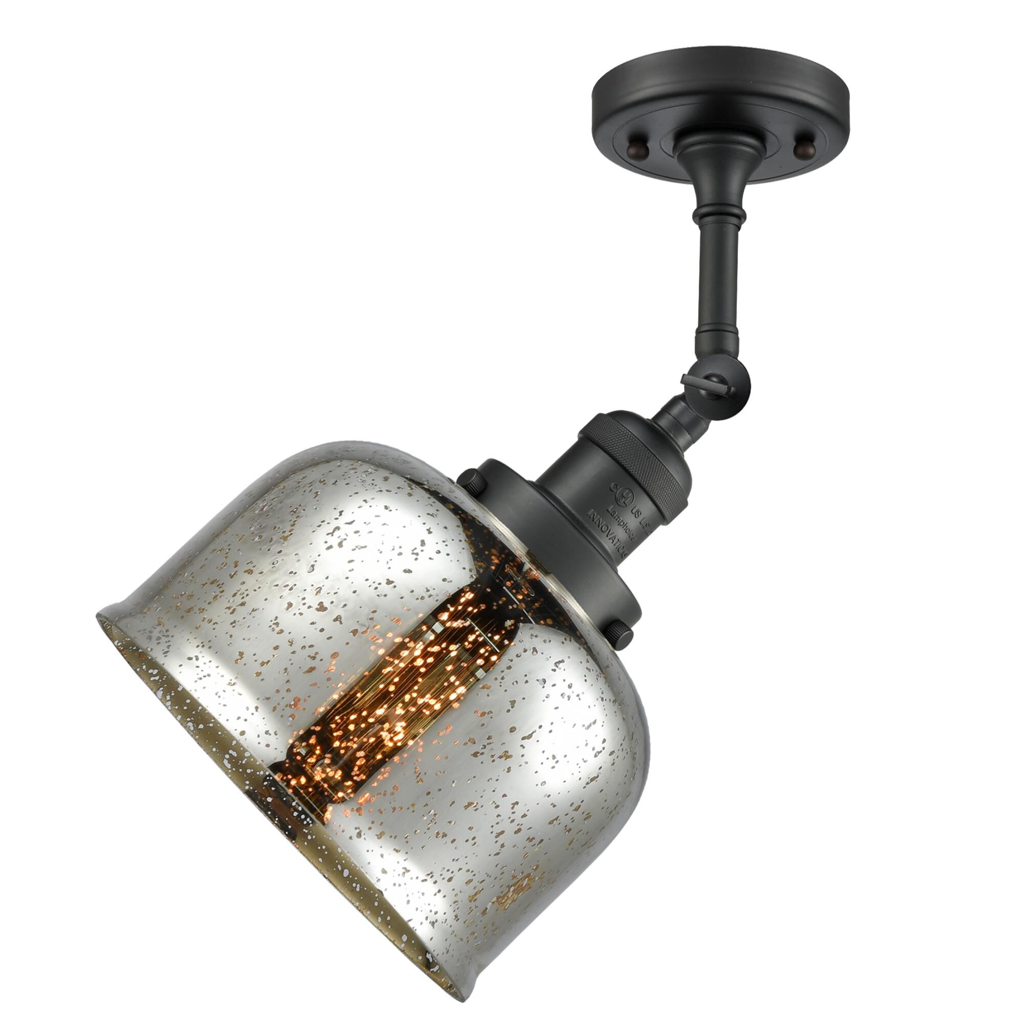 Bruno Marashlian Large Bell 8 Inch 1 Light Semi Flush Mount by Innovations Lighting