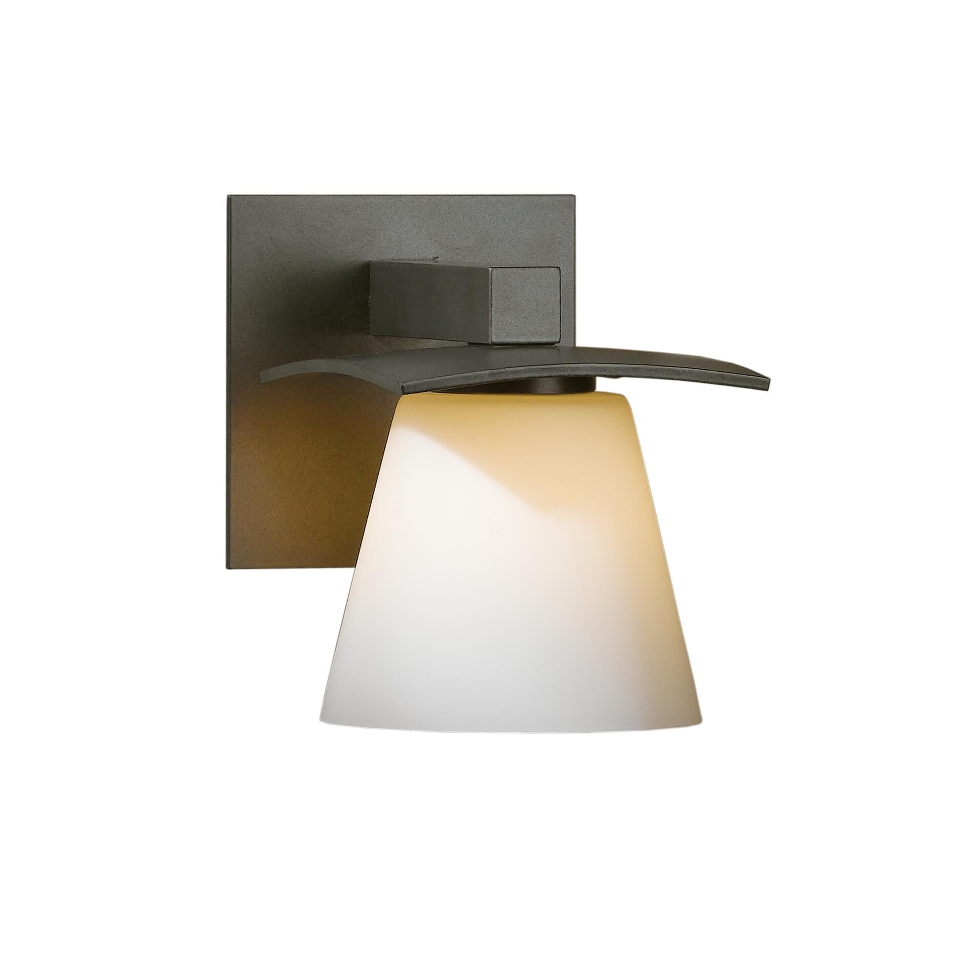 Shown in Dark Smoke finish and Opal  glass