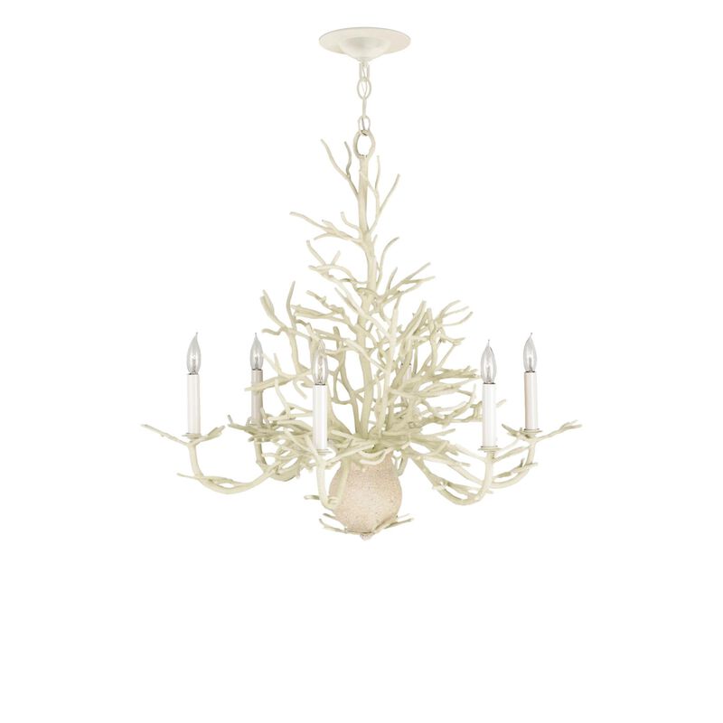Bayside 29 Inch 6 Light Chandelier by Currey and Company