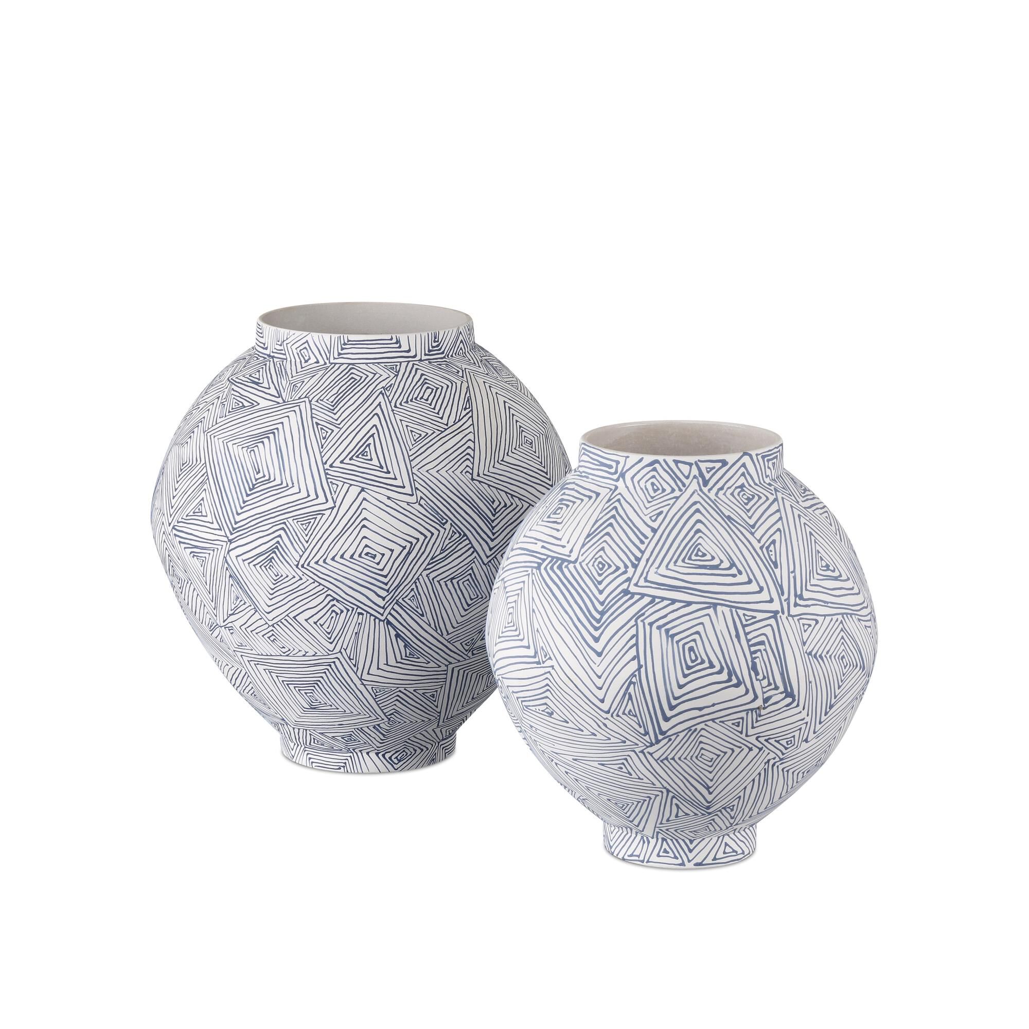 Blue Vase-Urn by Currey and Company