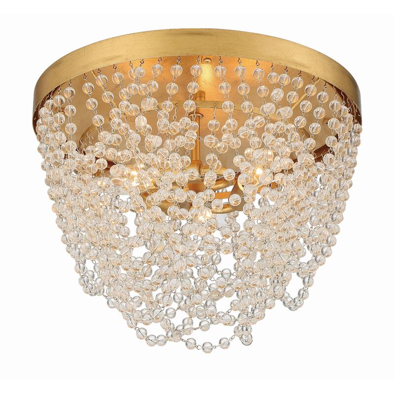 Fiona 14 Inch 3 Light Semi Flush Mount by Crystorama