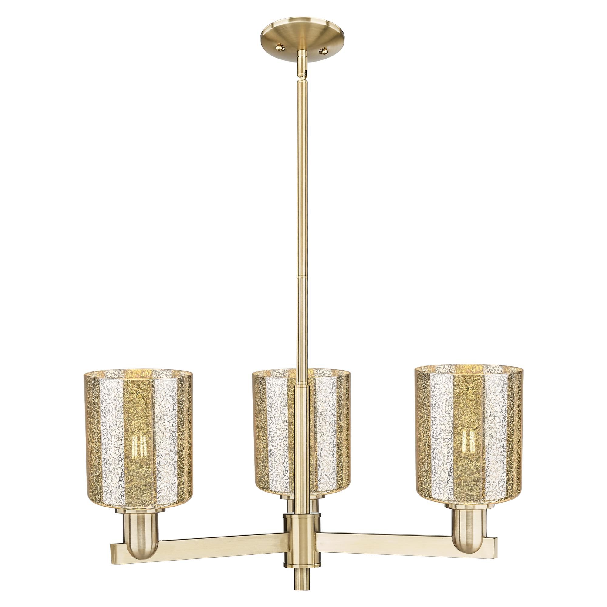 Shown in Champagne Bronze finish and Mercury glass