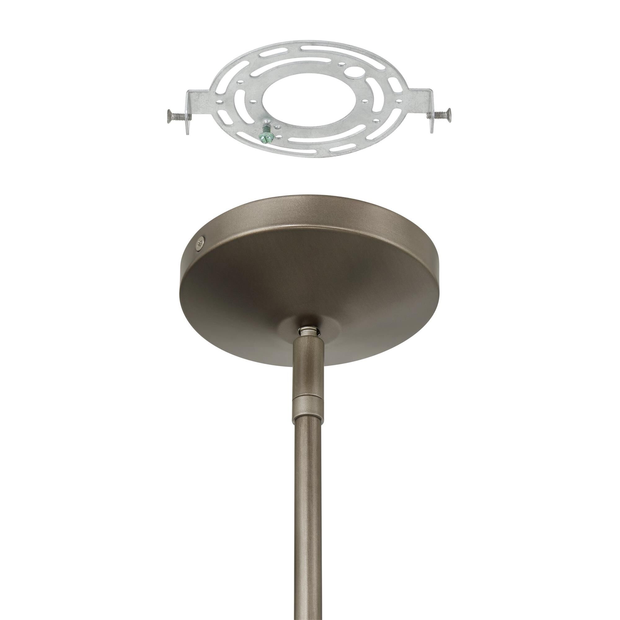 Shown in Forged Bronze finish and Clear Starburst glass