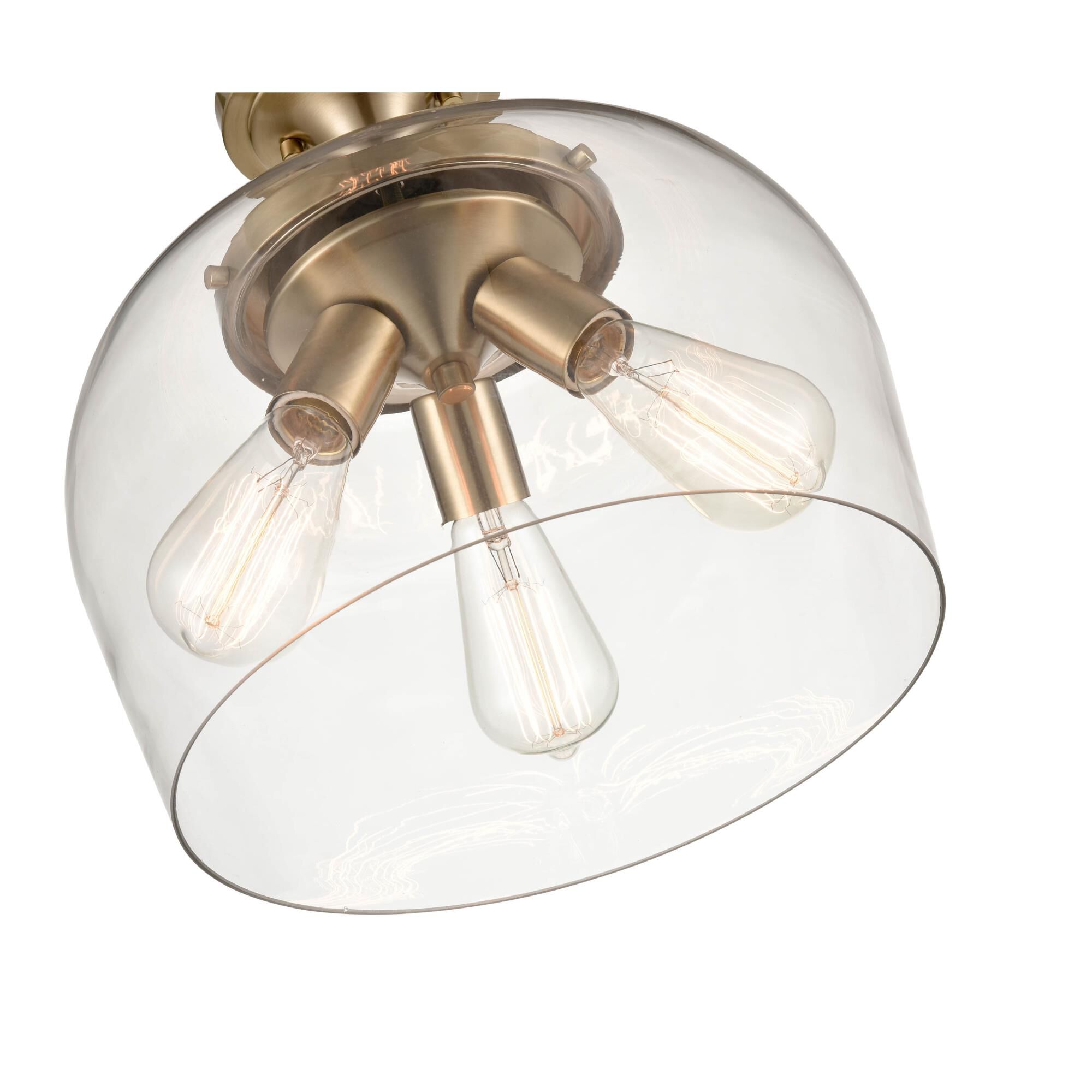 Shown in Modern Gold finish and Clear glass