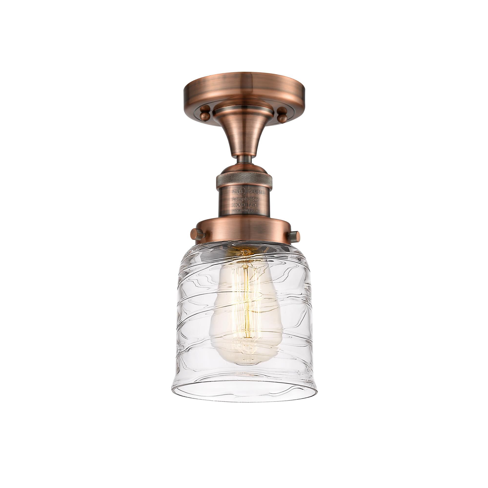 Bruno Marashlian Small Bell 5 Inch 1 Light Semi Flush Mount by Innovations Lighting