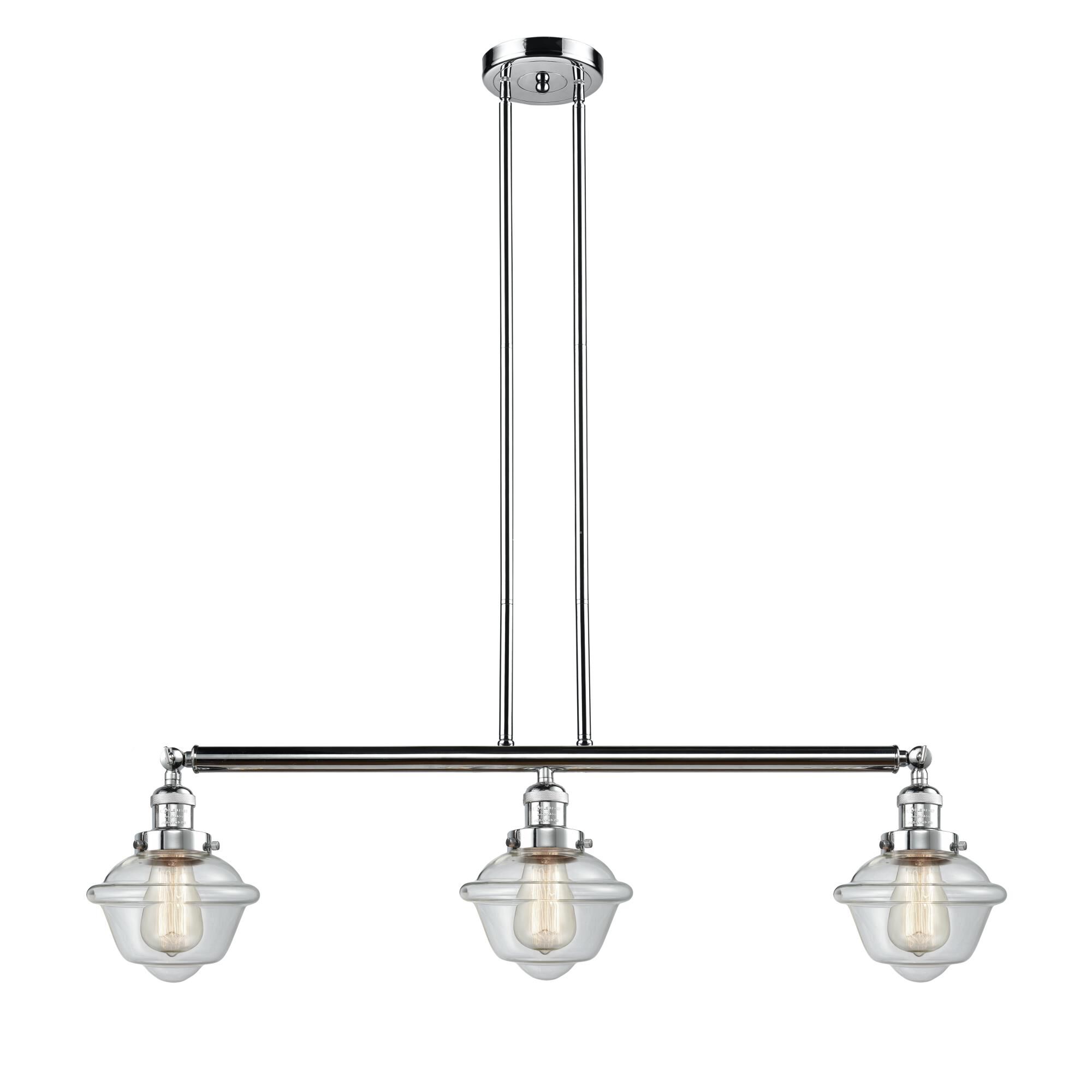 Shown in Polished Chrome finish and Clear Small Oxford glass