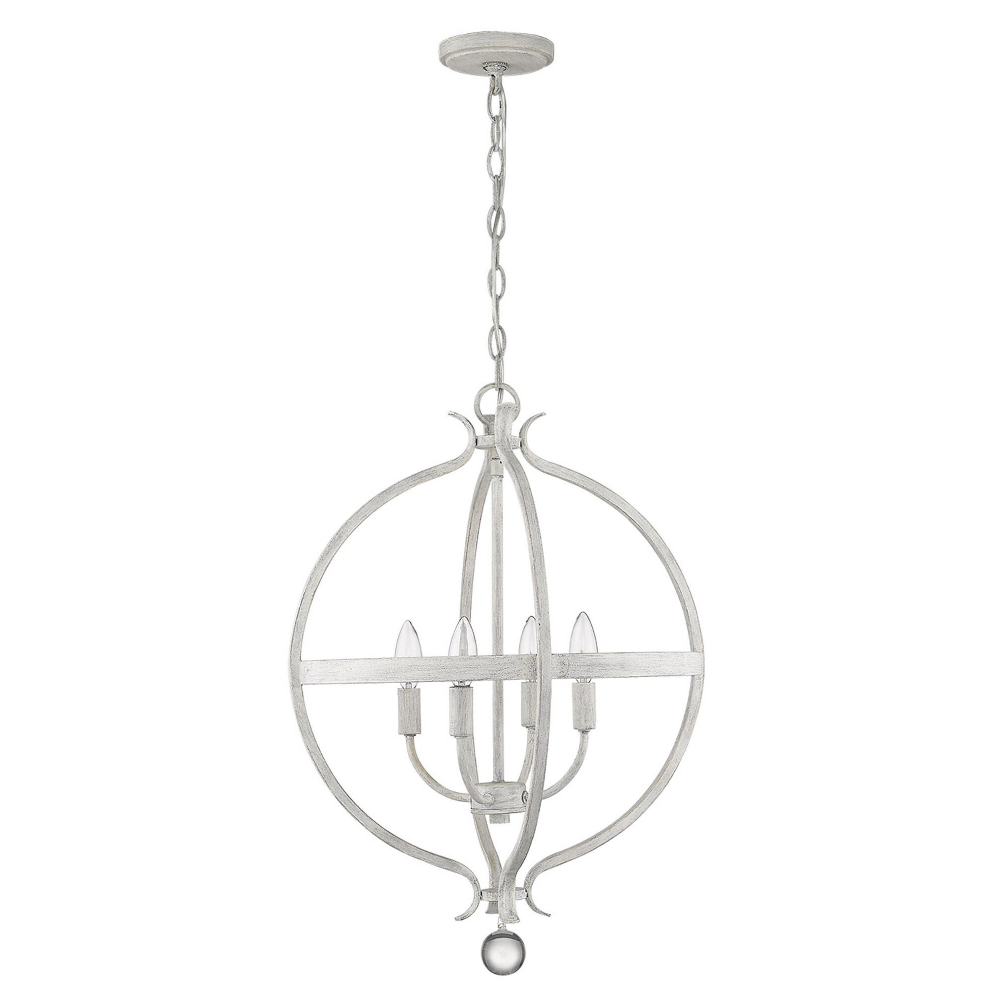 Shown in Country White finish and -- glass and -- shade
