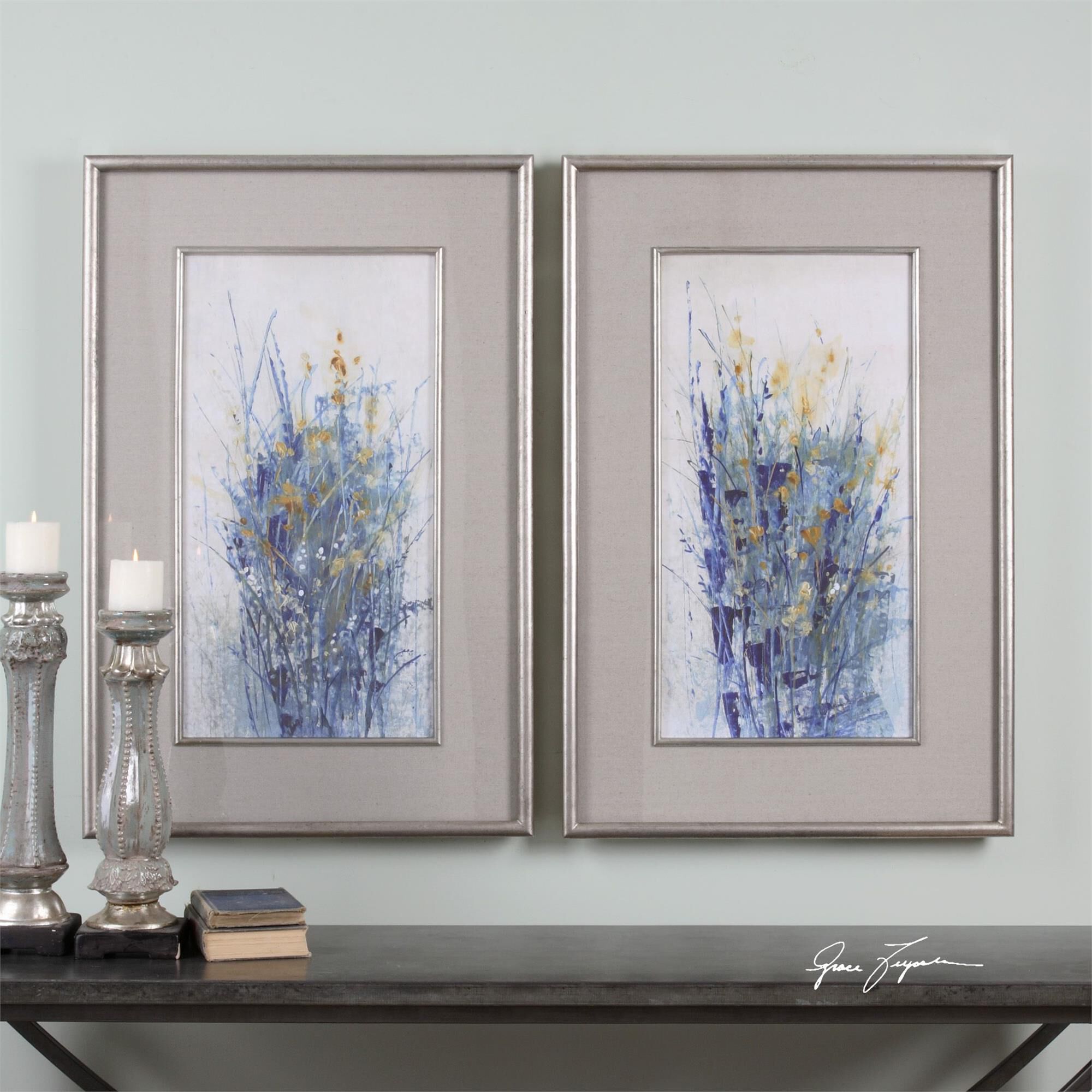 Indigo Florals Print,