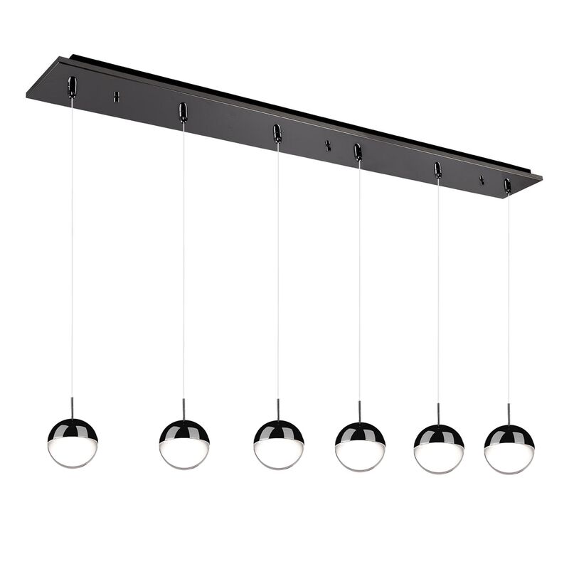 Pluto Medium Linear Chandelier by Kuzco