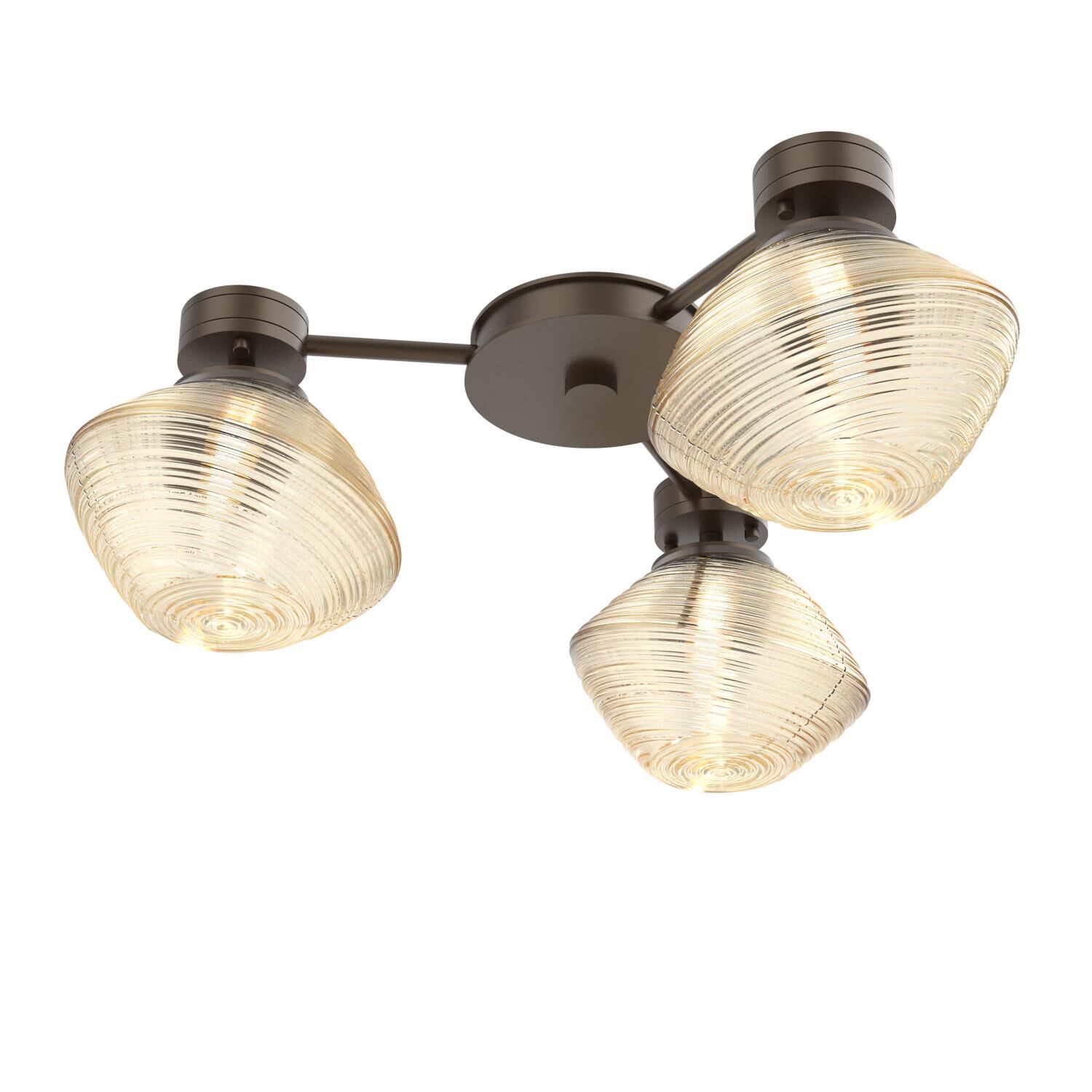 Shown in Flat Bronze finish and Amber glass