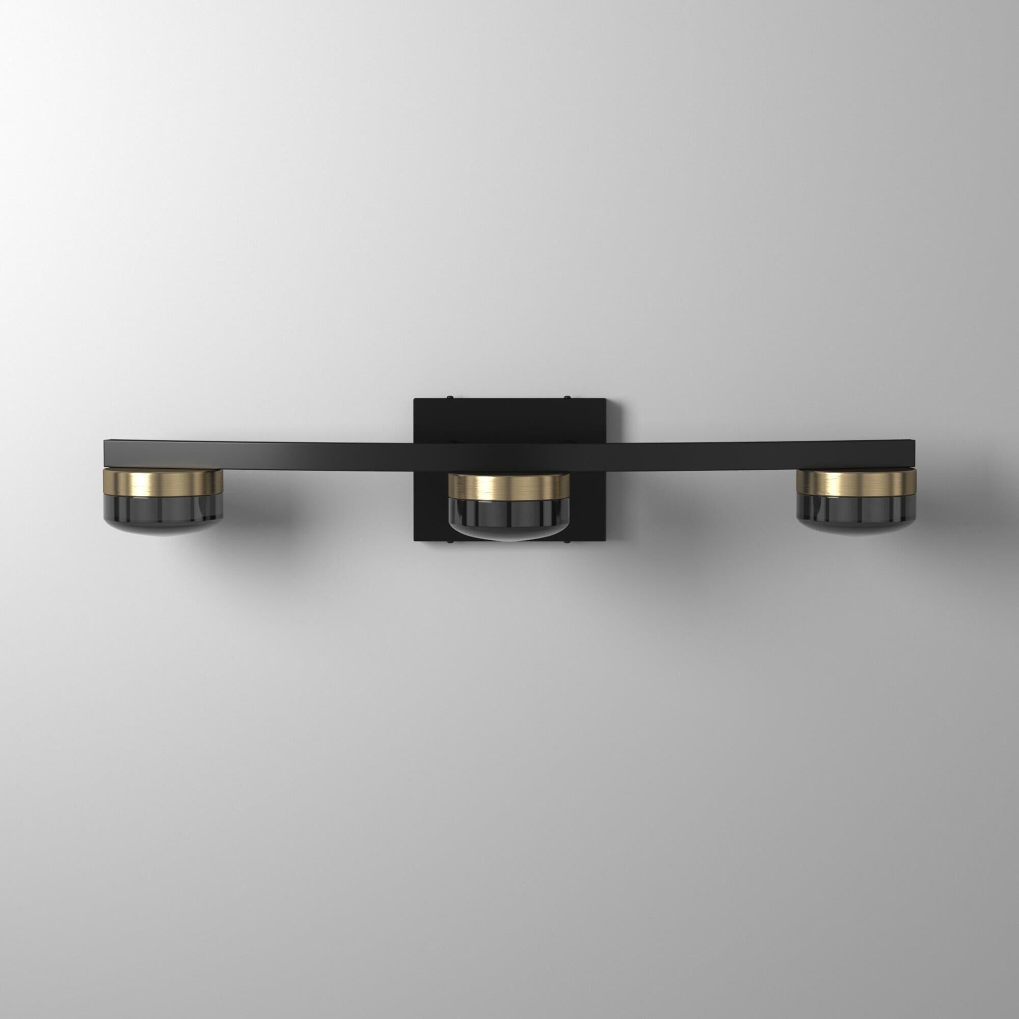 Shown in Matte Black with Brass Accents finish and Opal Artisan glass
