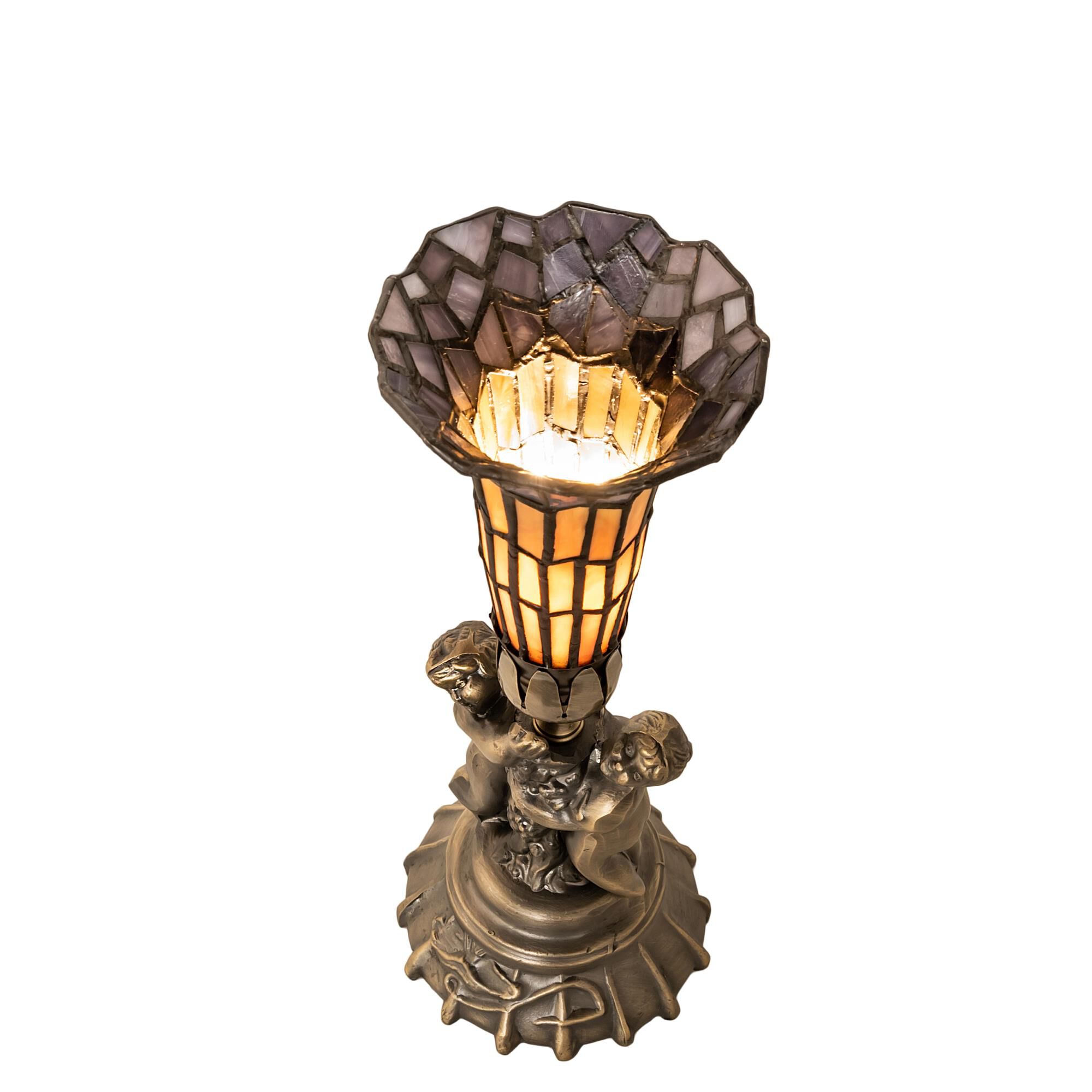 Stained Glass Pond Lily 13 Inch Accent Lamp by Meyda Lighting