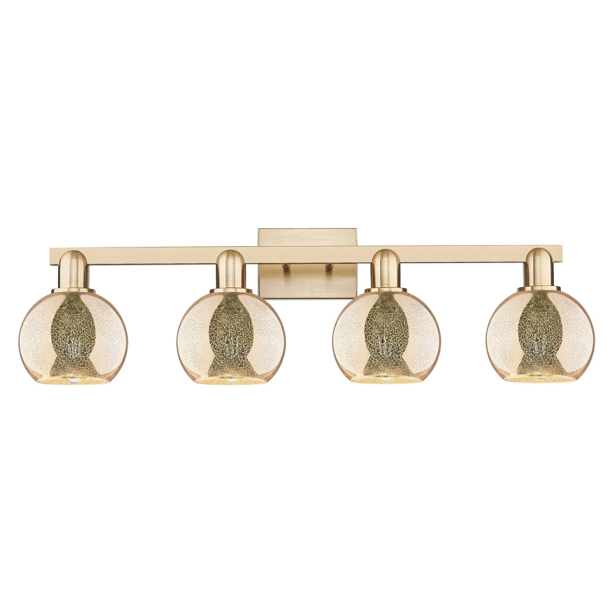 Shown in Champagne Bronze finish and Mercury glass