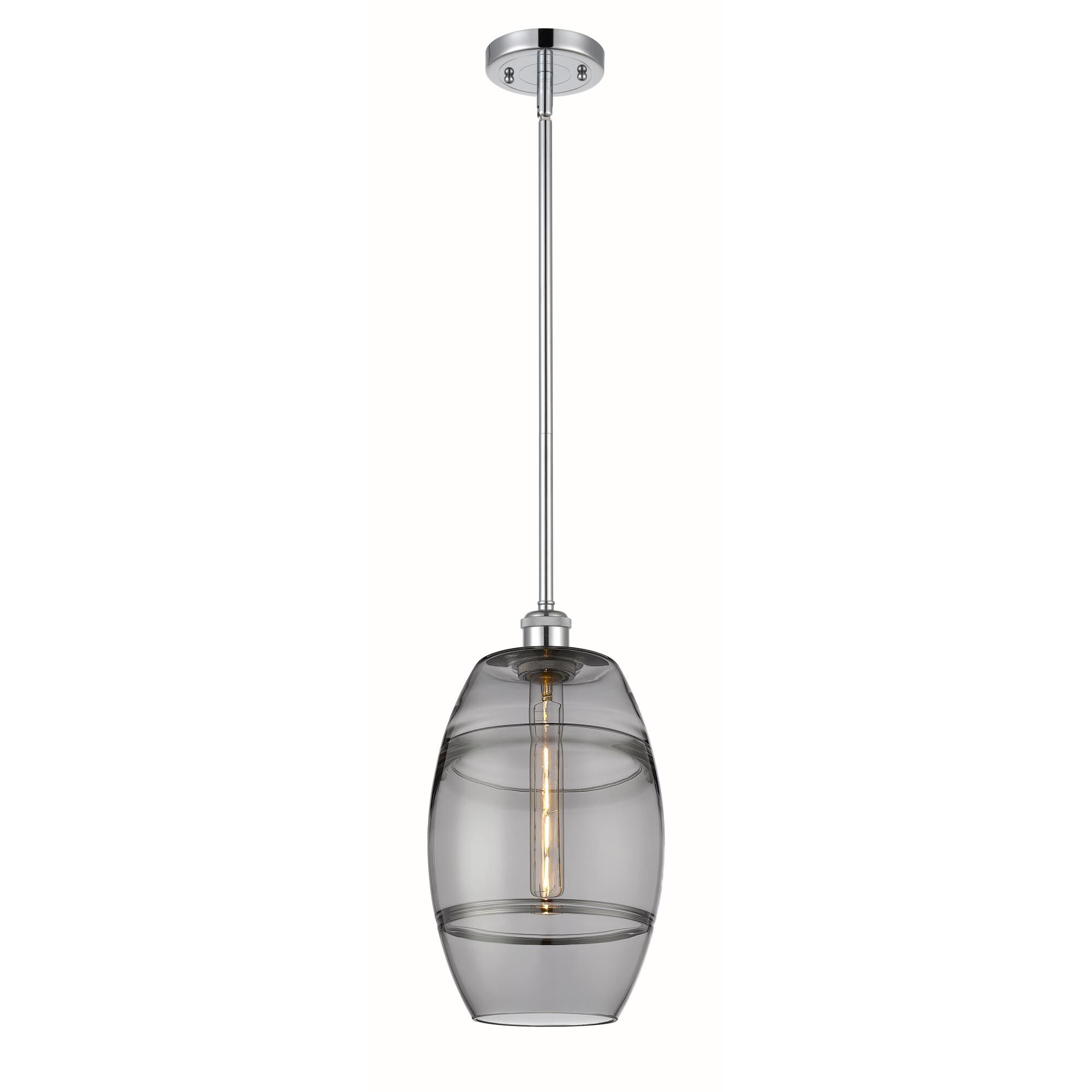 Shown in Polished Chrome finish and Light Smoke glass