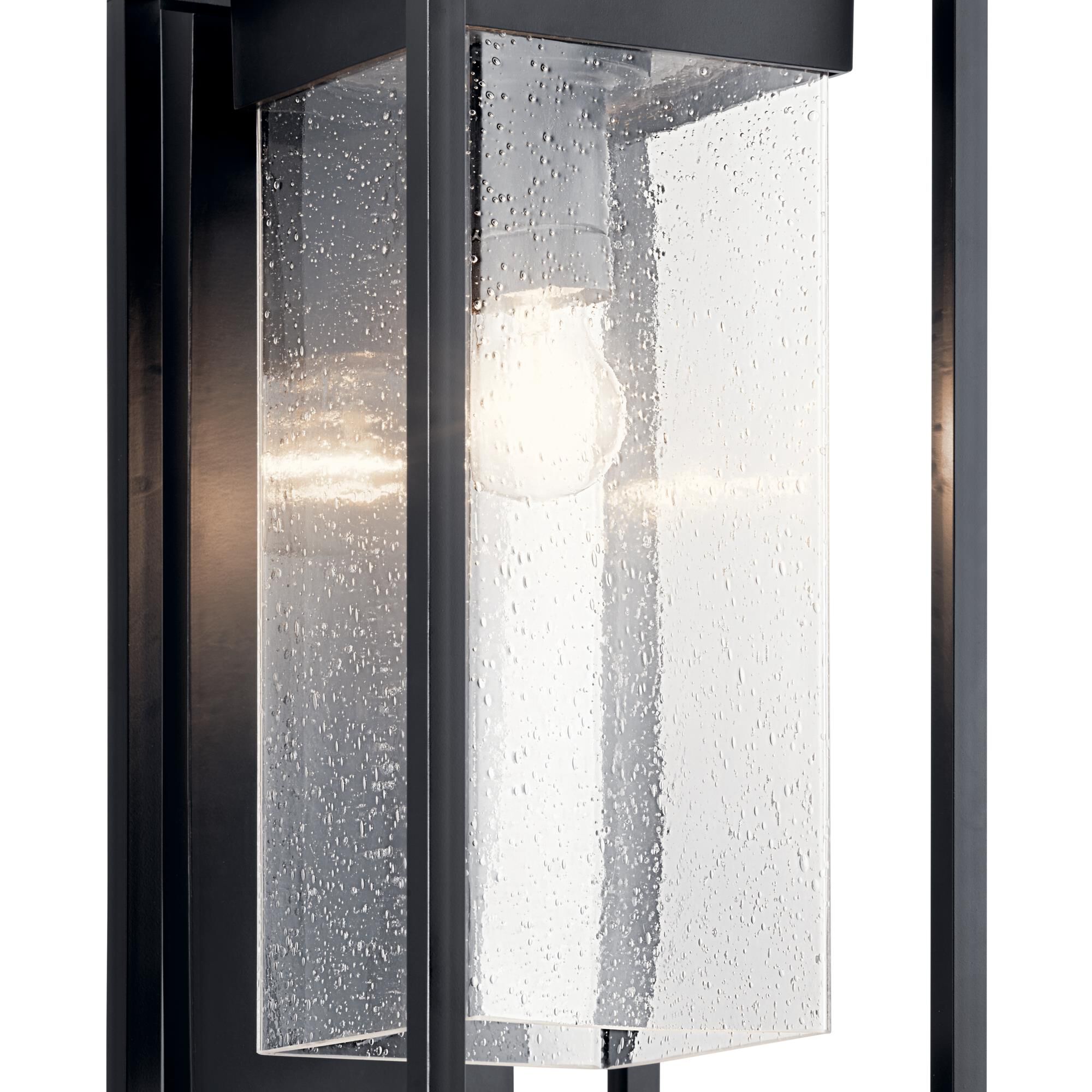 Shown in Black With Silver Highlights finish and Clear Seeded glass
