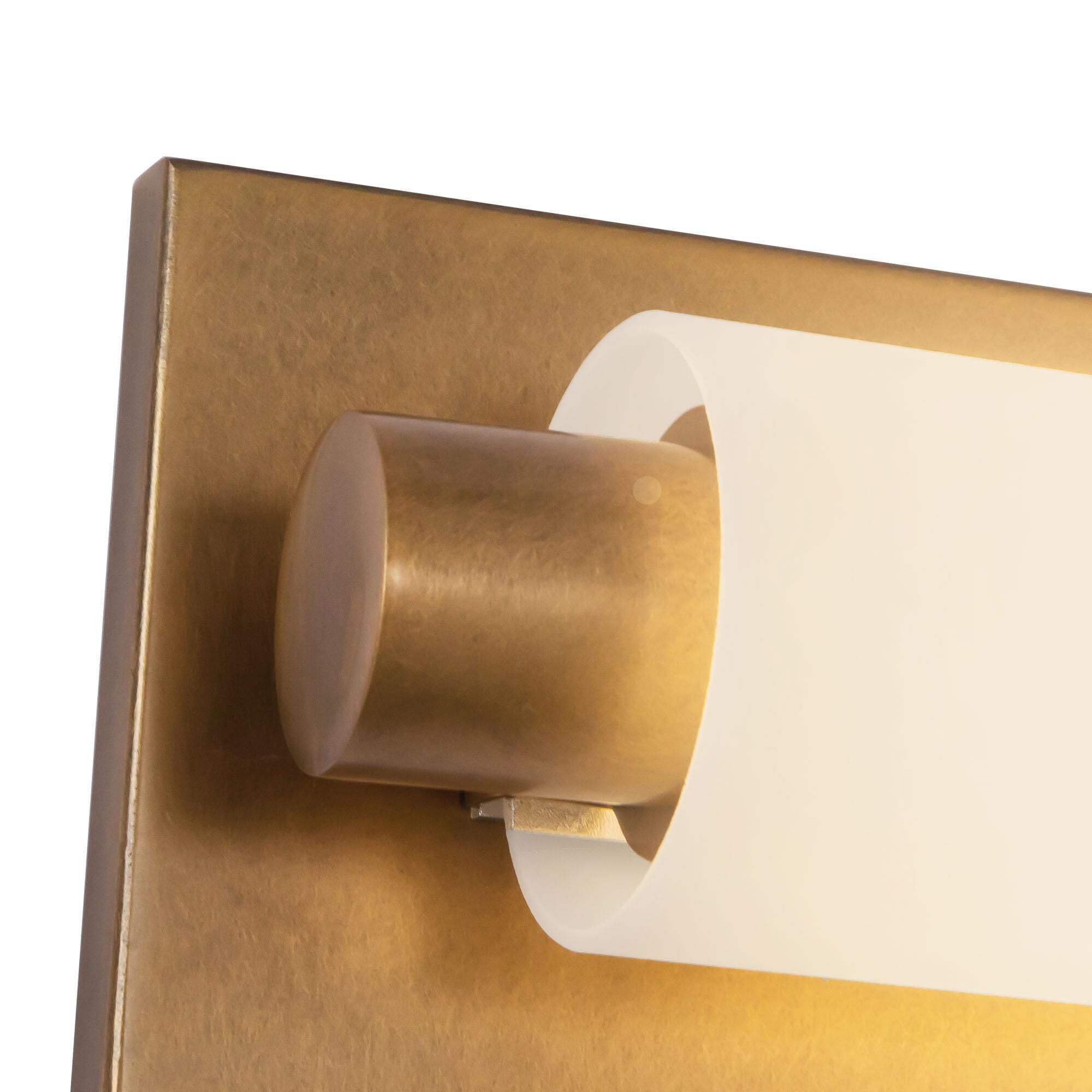 Shown in Vintage Brass finish and Matte Opal glass