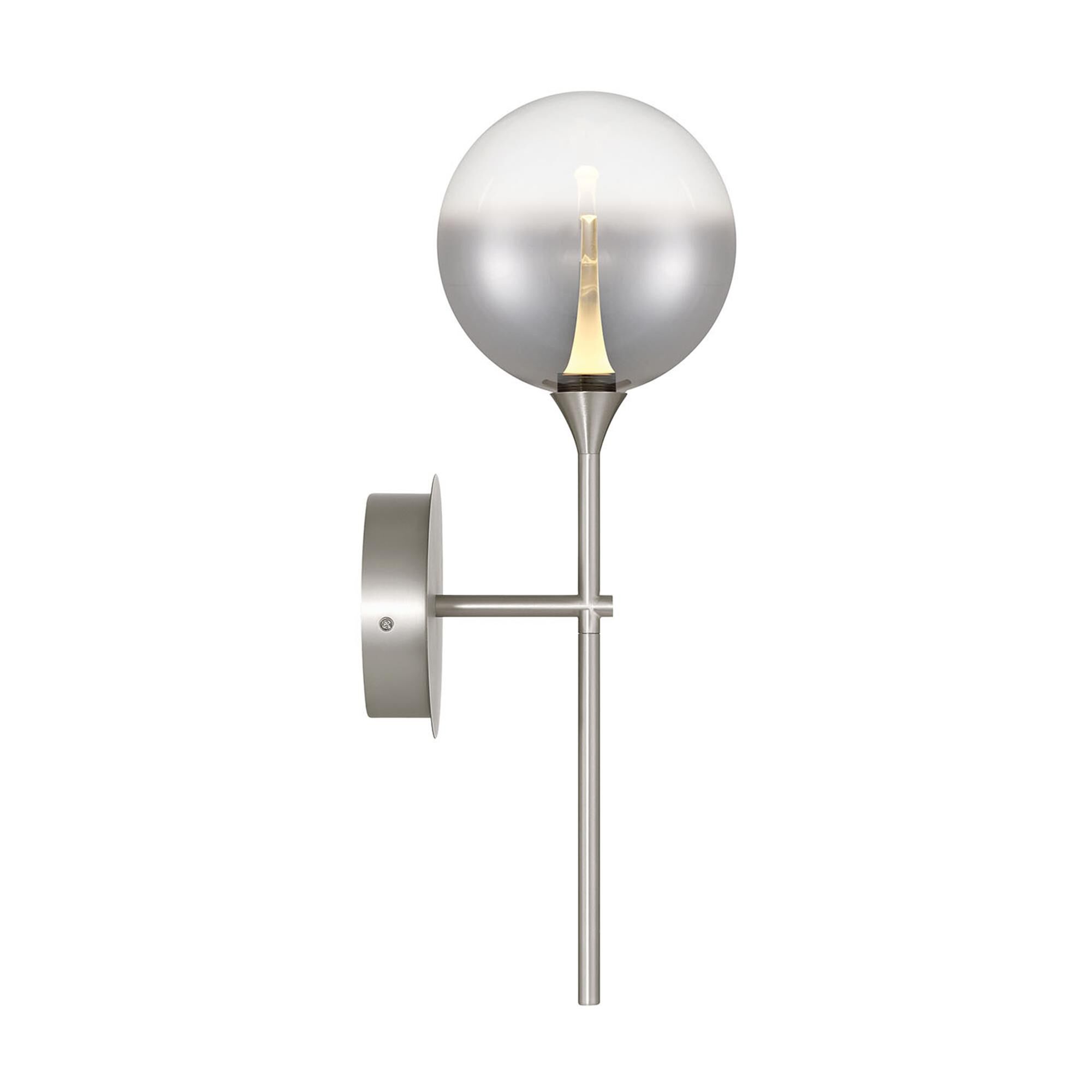 Shown in Nickel finish and Smoked glass