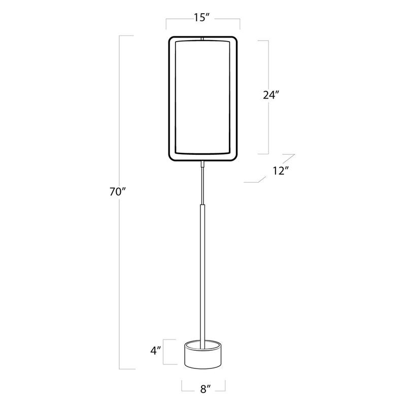 Geo Rectangle 70 Inch Floor Lamp by Regina Andrew