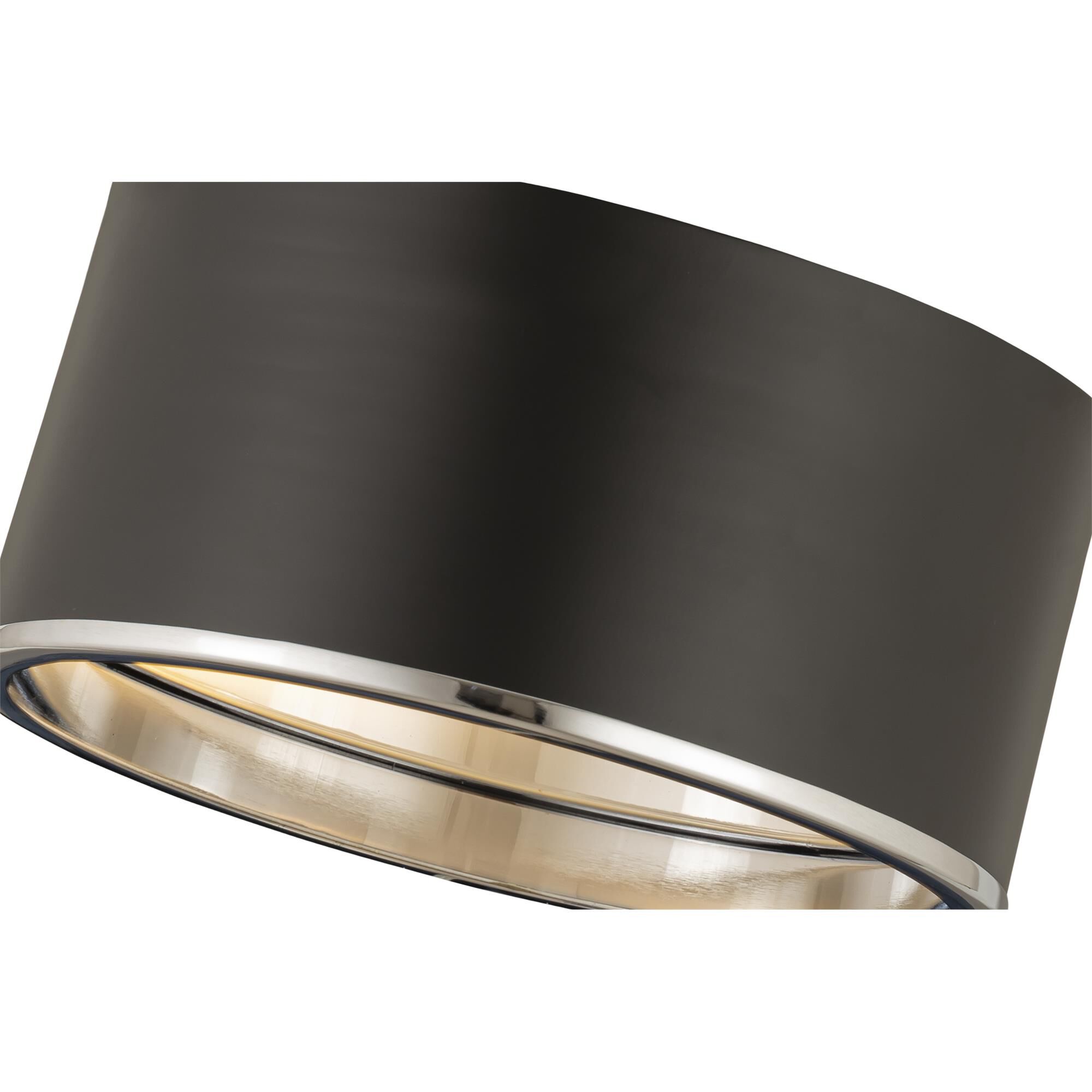 Shown in Matte Black And Chrome finish and Steel glass and Steel shade