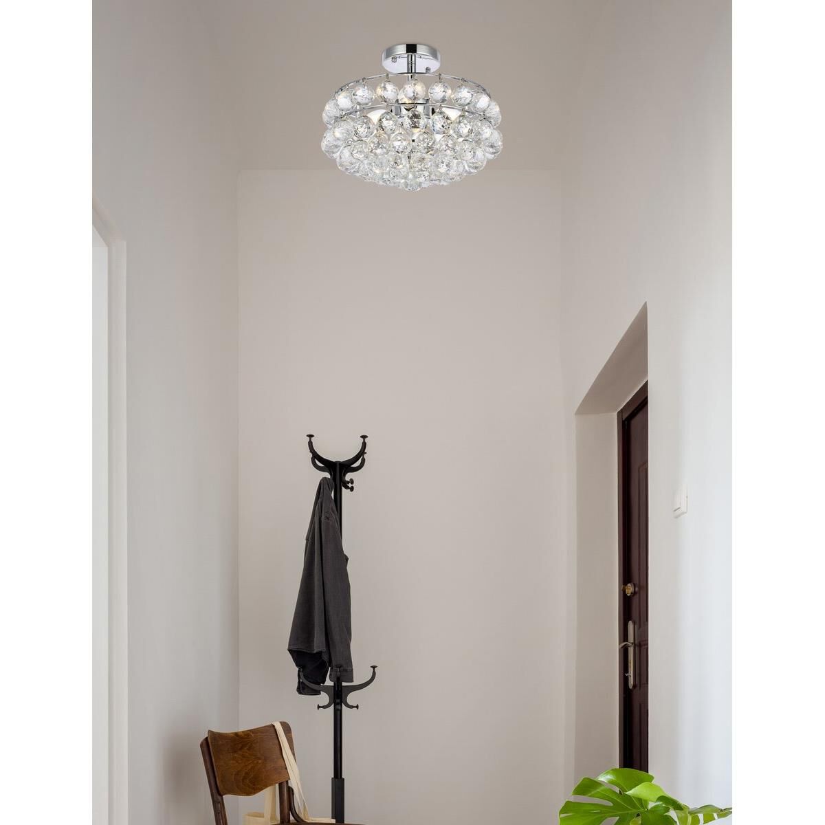 Savannah 14 Inch 3 Light Semi Flush Mount by Elegant Lighting