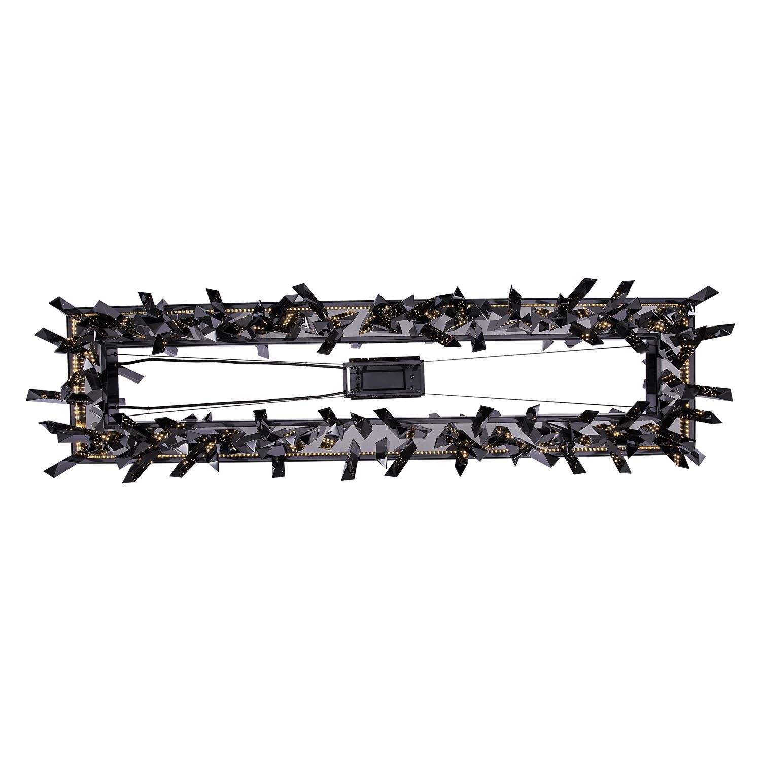 Shown in Black Nickel finish and Smoked Firenze crystal