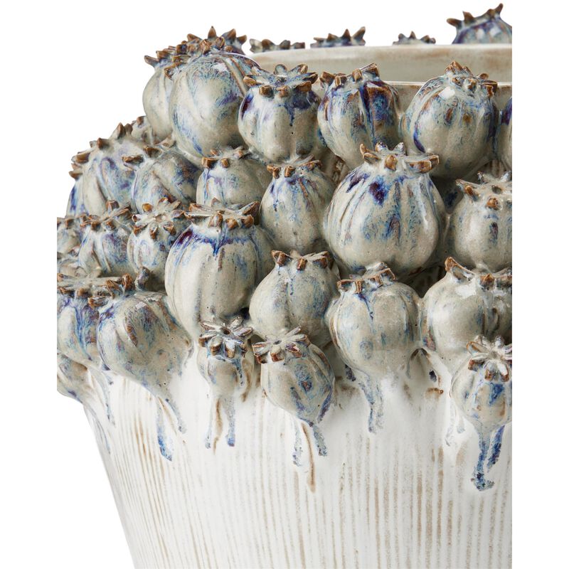 Poppy Pod Crown Large 15 Inch Vase-Urn by Currey and Company