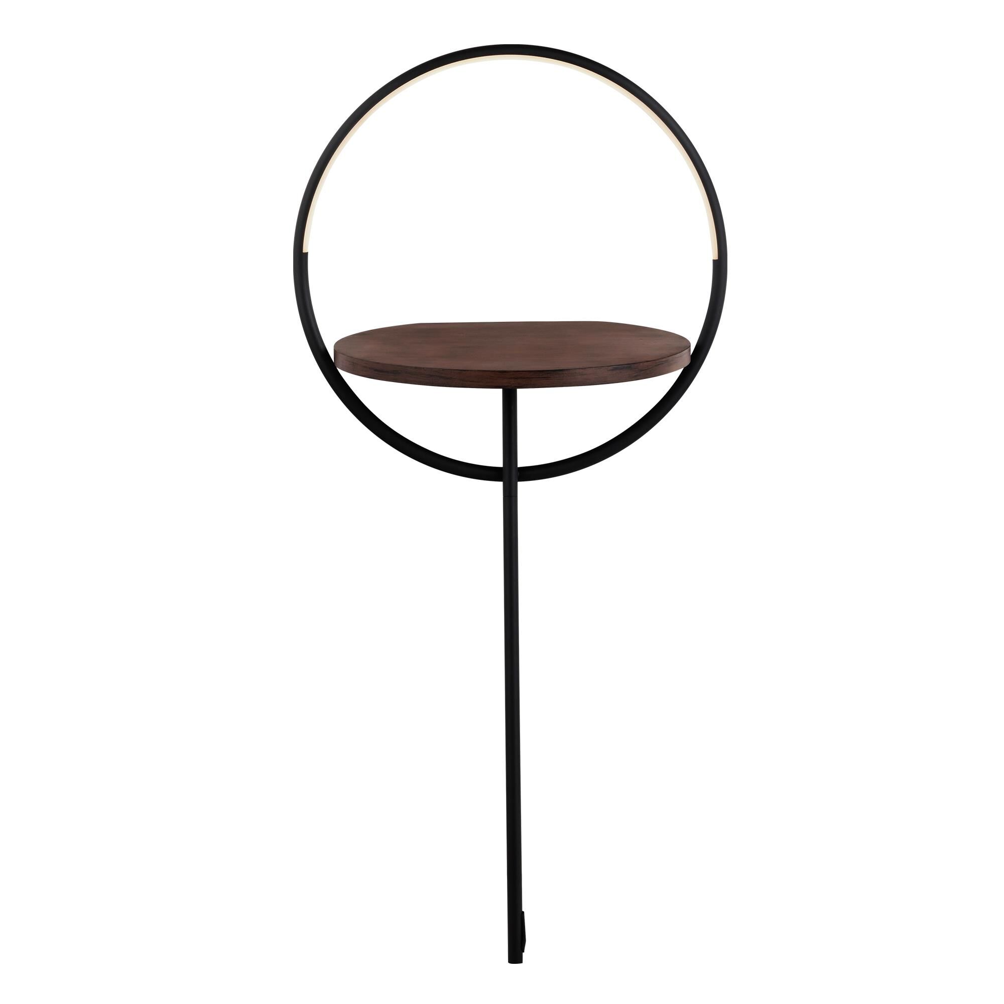 Shown in Black and Walnut finish and White Silicone Diffuser glass