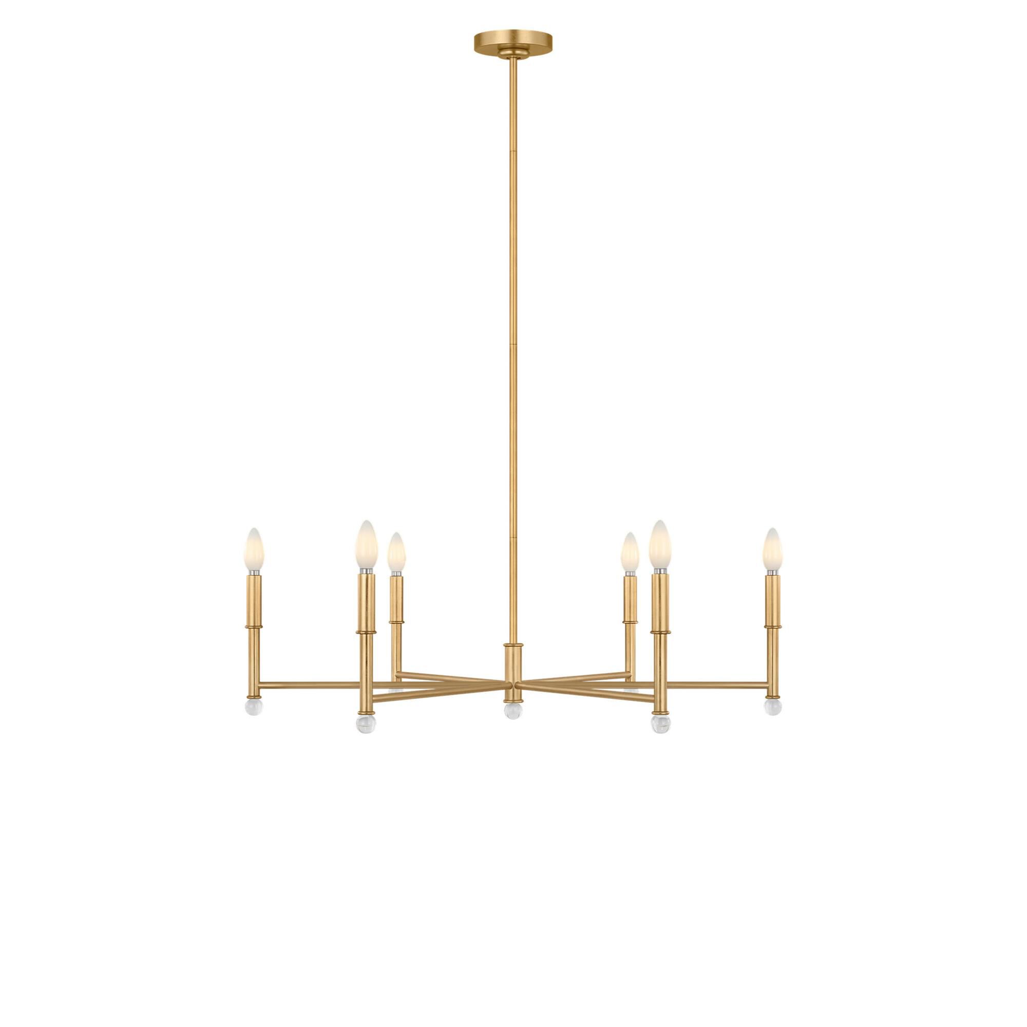Shown in Gild finish and White Linen Fabric shade