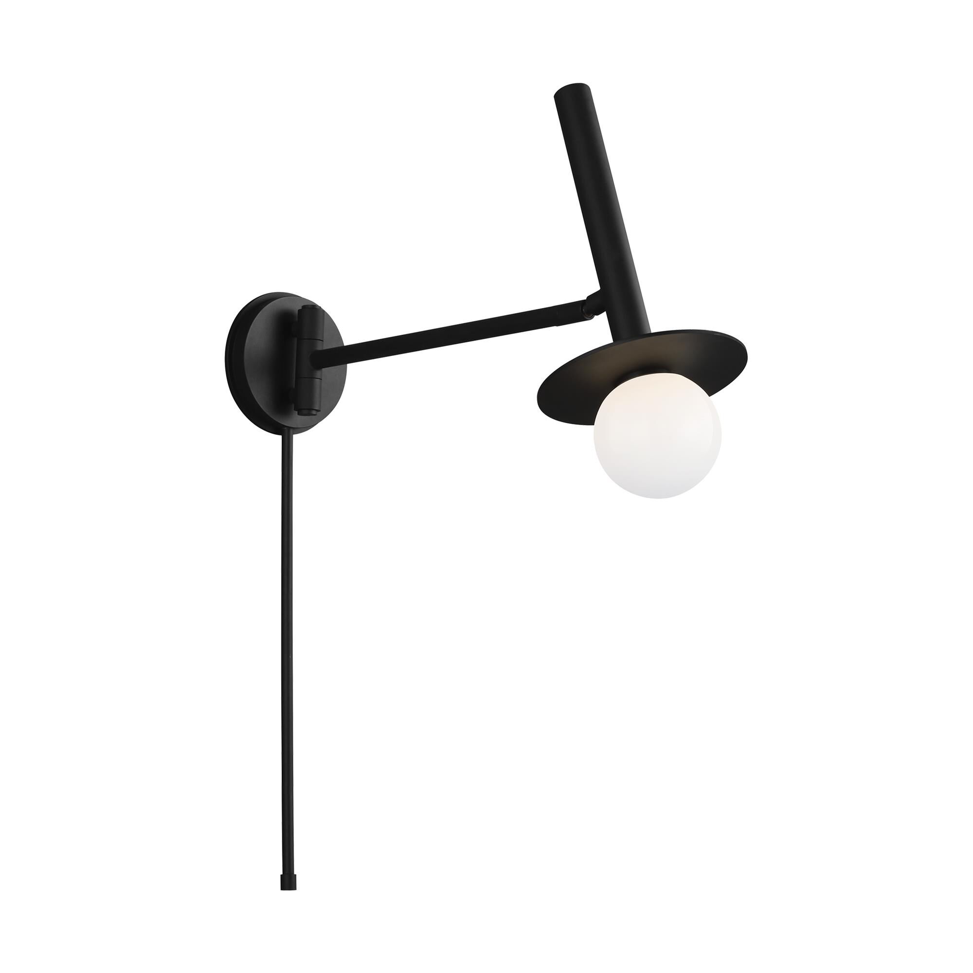 Shown in Midnight Black finish and Milk Whitesteel glass