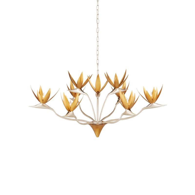 Paradiso 39 Inch 9 Light Chandelier by Currey and Company