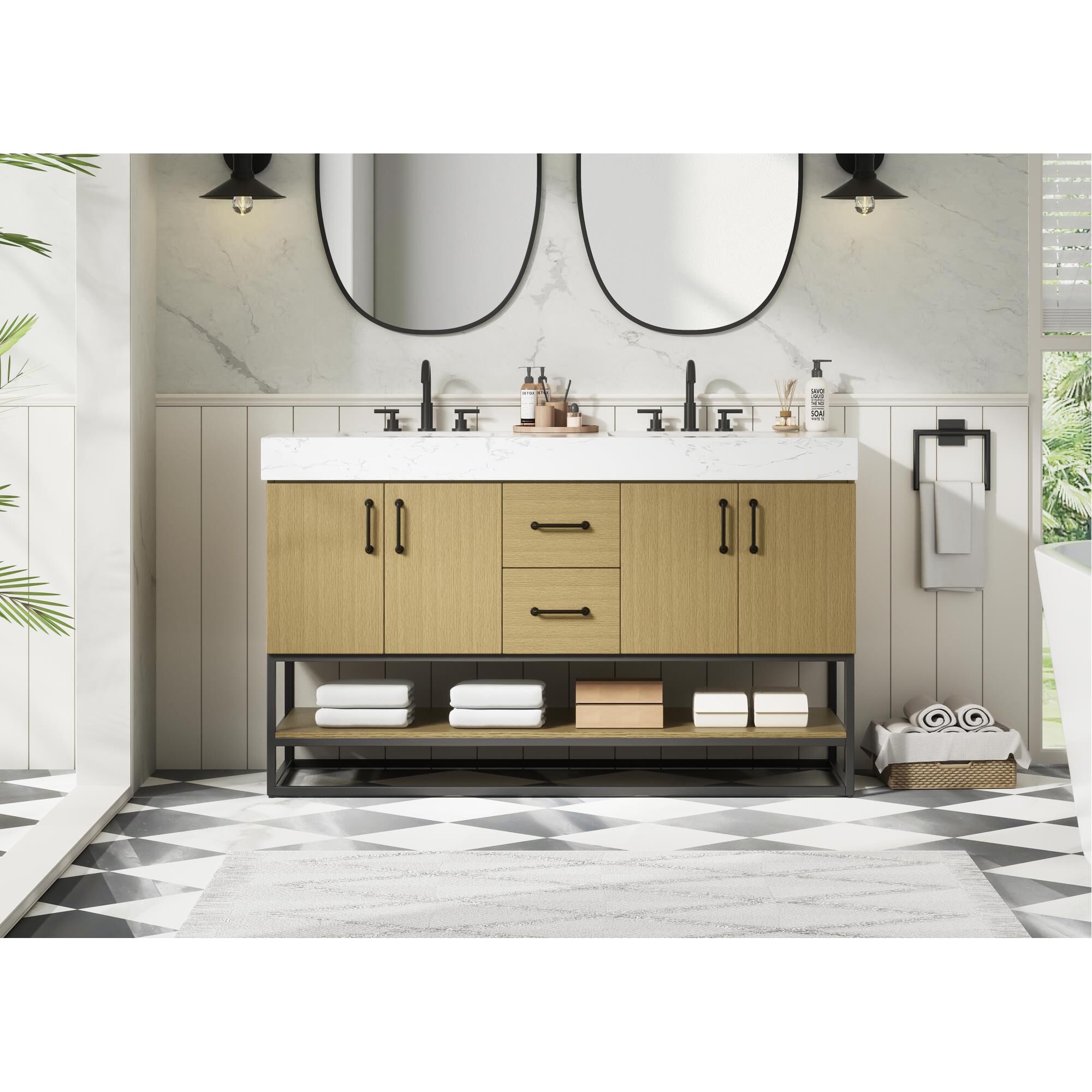 Caroline 54 Inch Bath Vanity by Elegant Dcor