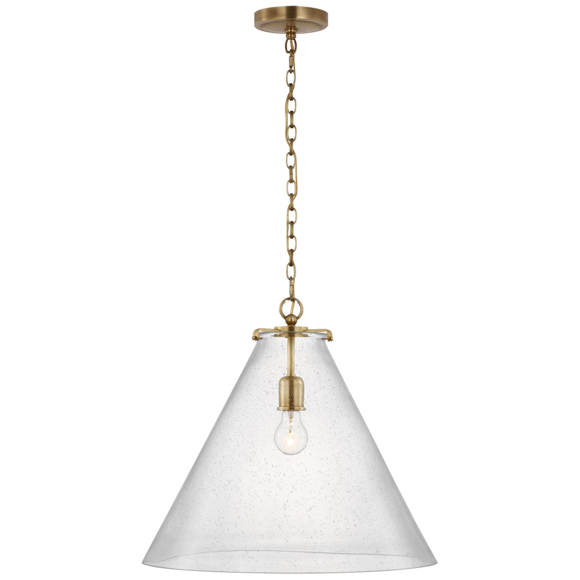 Shown in Hand-Rubbed Antique Brass finish and Hand-Rubbed Antique Brass glass