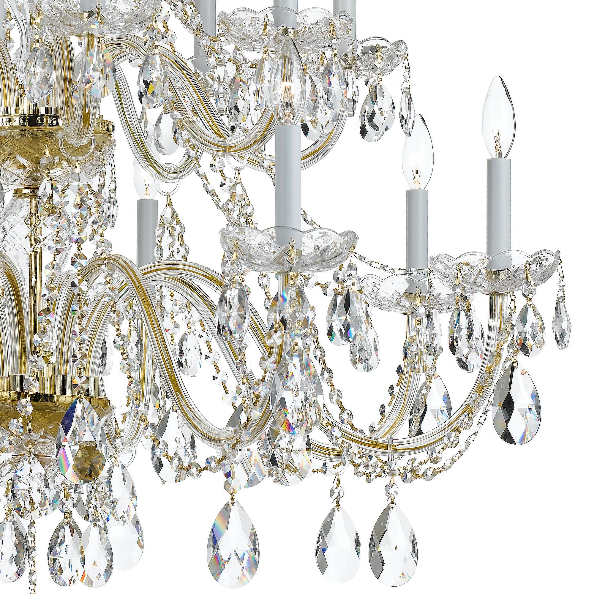 Traditional Crystal 37 Inch 16 Light Chandelier by Crystorama