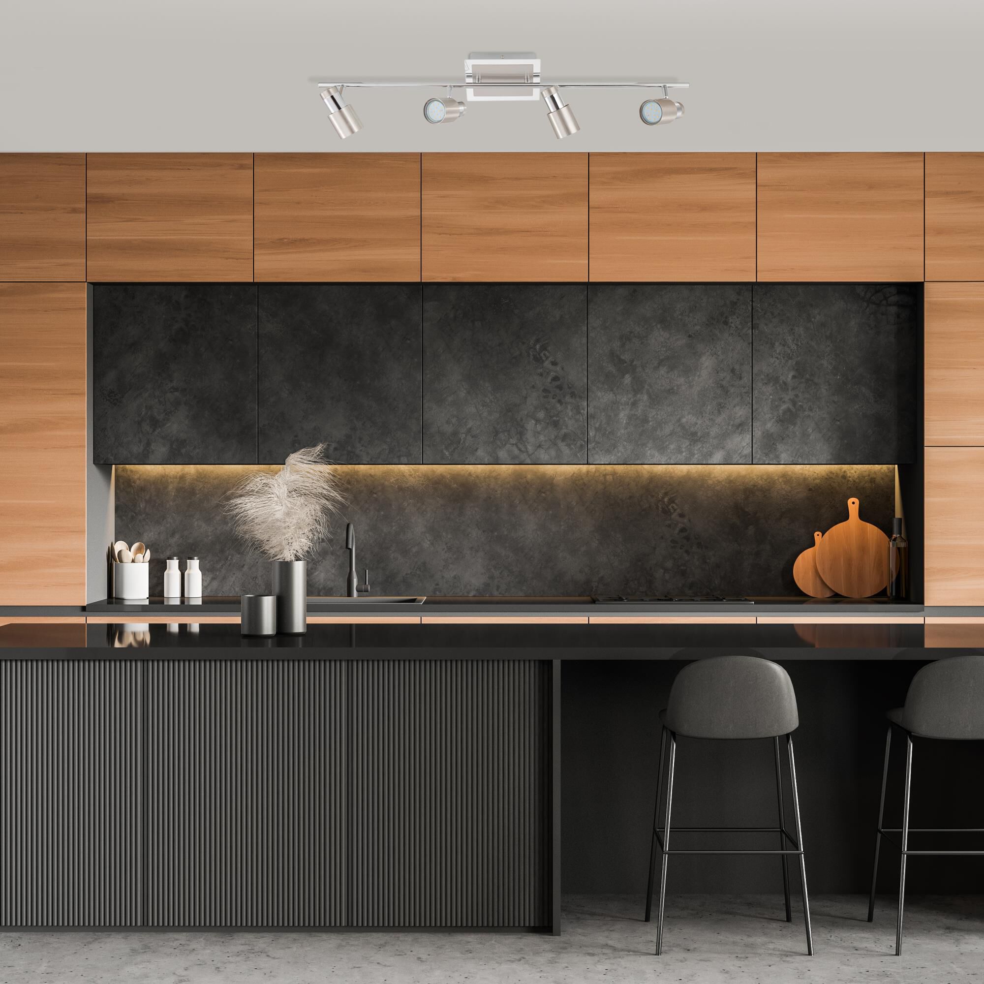 Shown in Matte Nickel and Chrome finish and Matte Nickel And Chrome shade