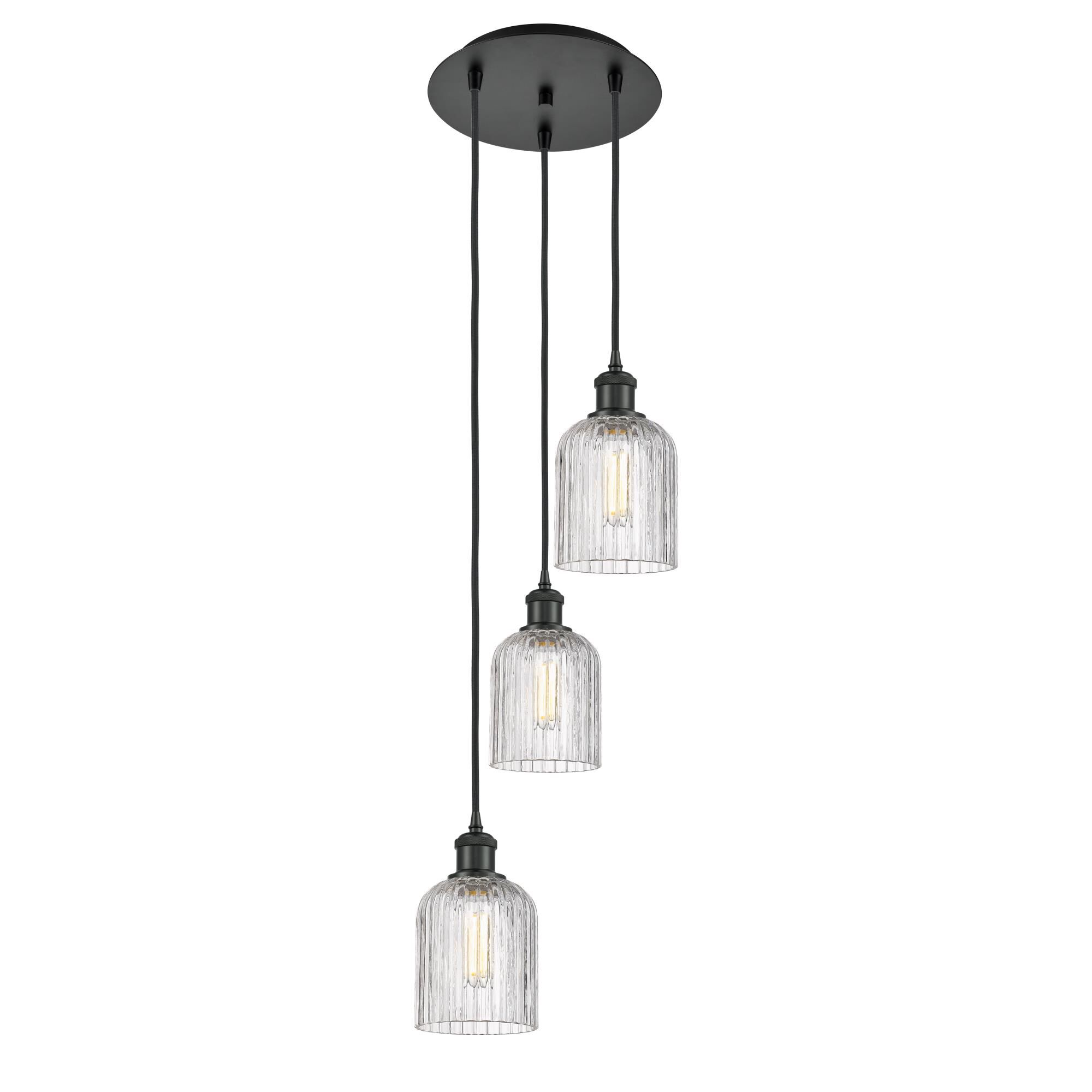 Shown in Matte Black finish and Clear glass