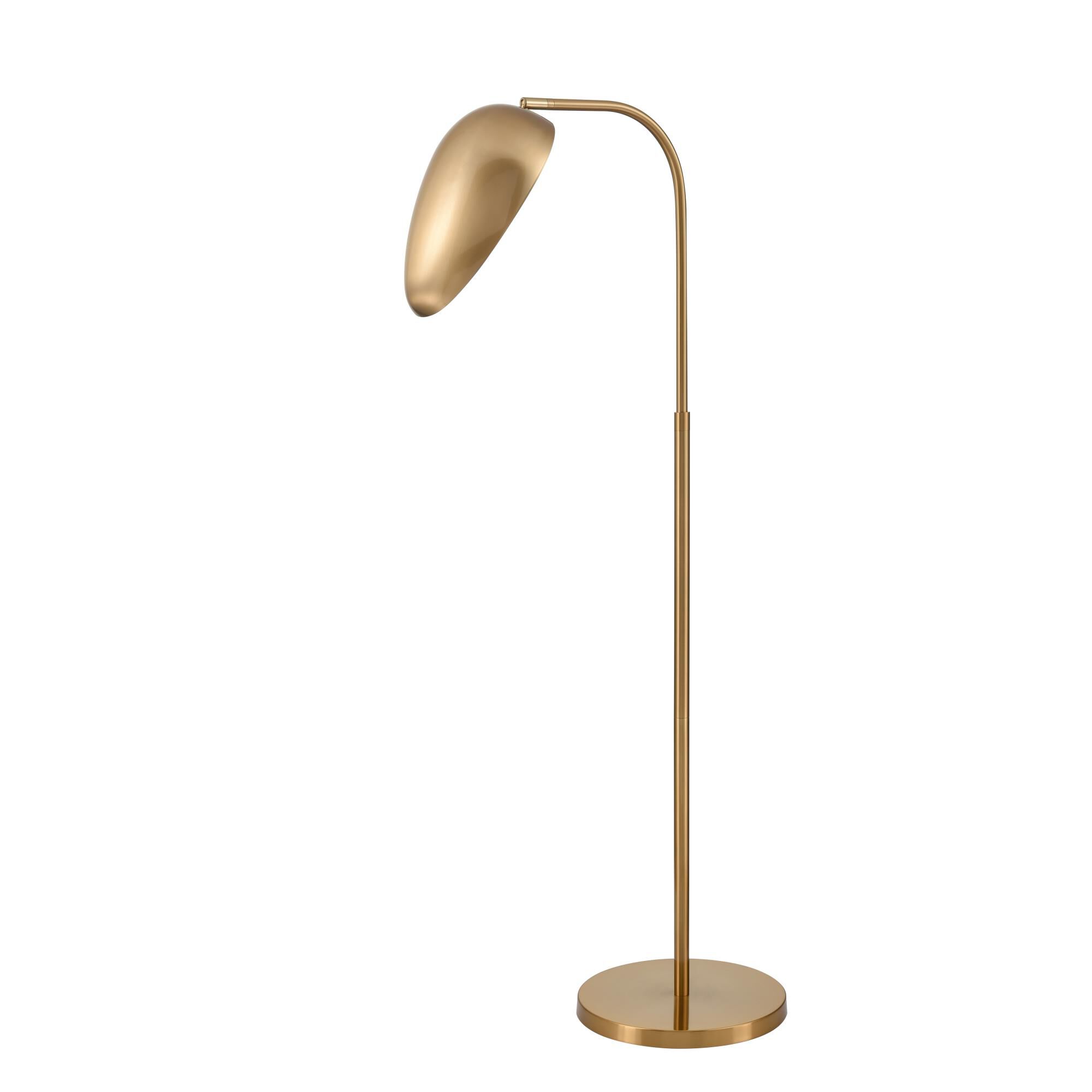 Shown in Aged Brass finish and Metal Dome shade