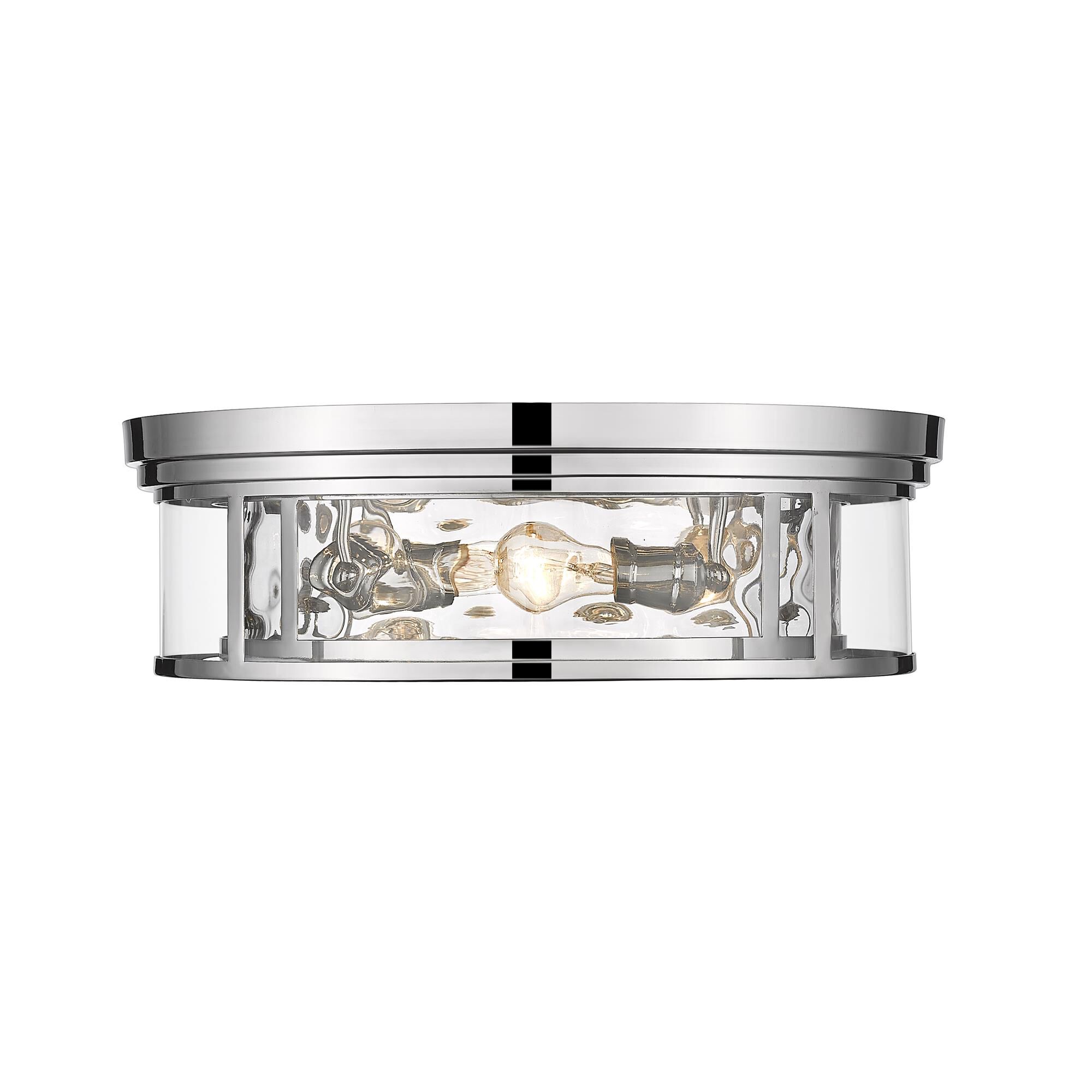 Shown in Polished Nickel finish and Glass shade