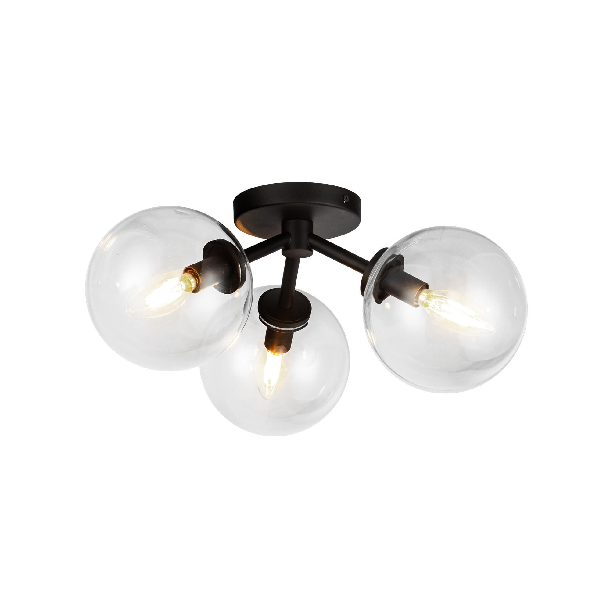 Cassia 18 Inch 3 Light Semi Flush Mount,