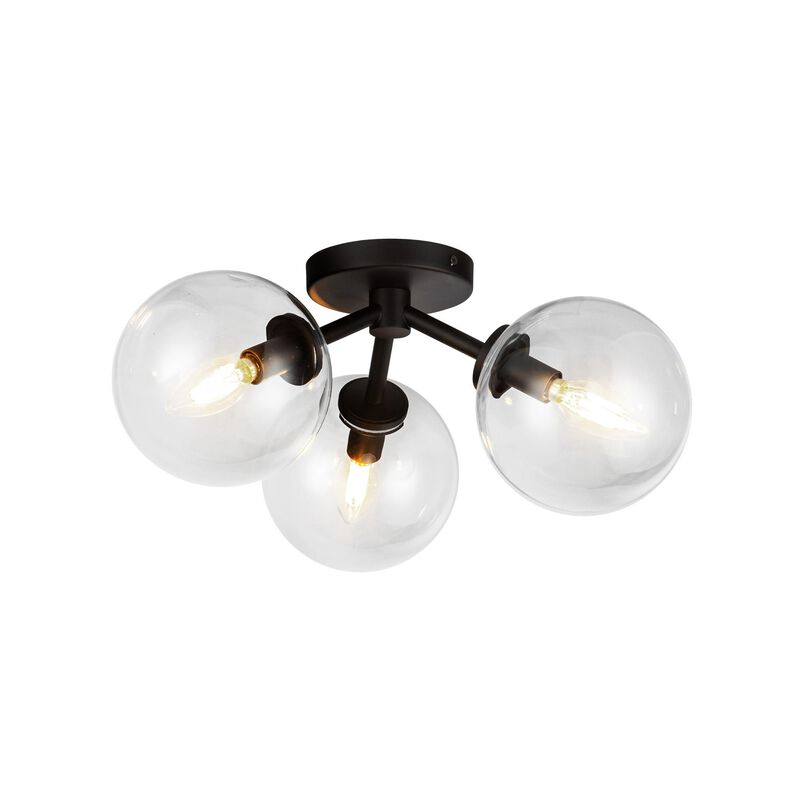 Cassia 18 Inch 3 Light Semi Flush Mount by Alora Mood