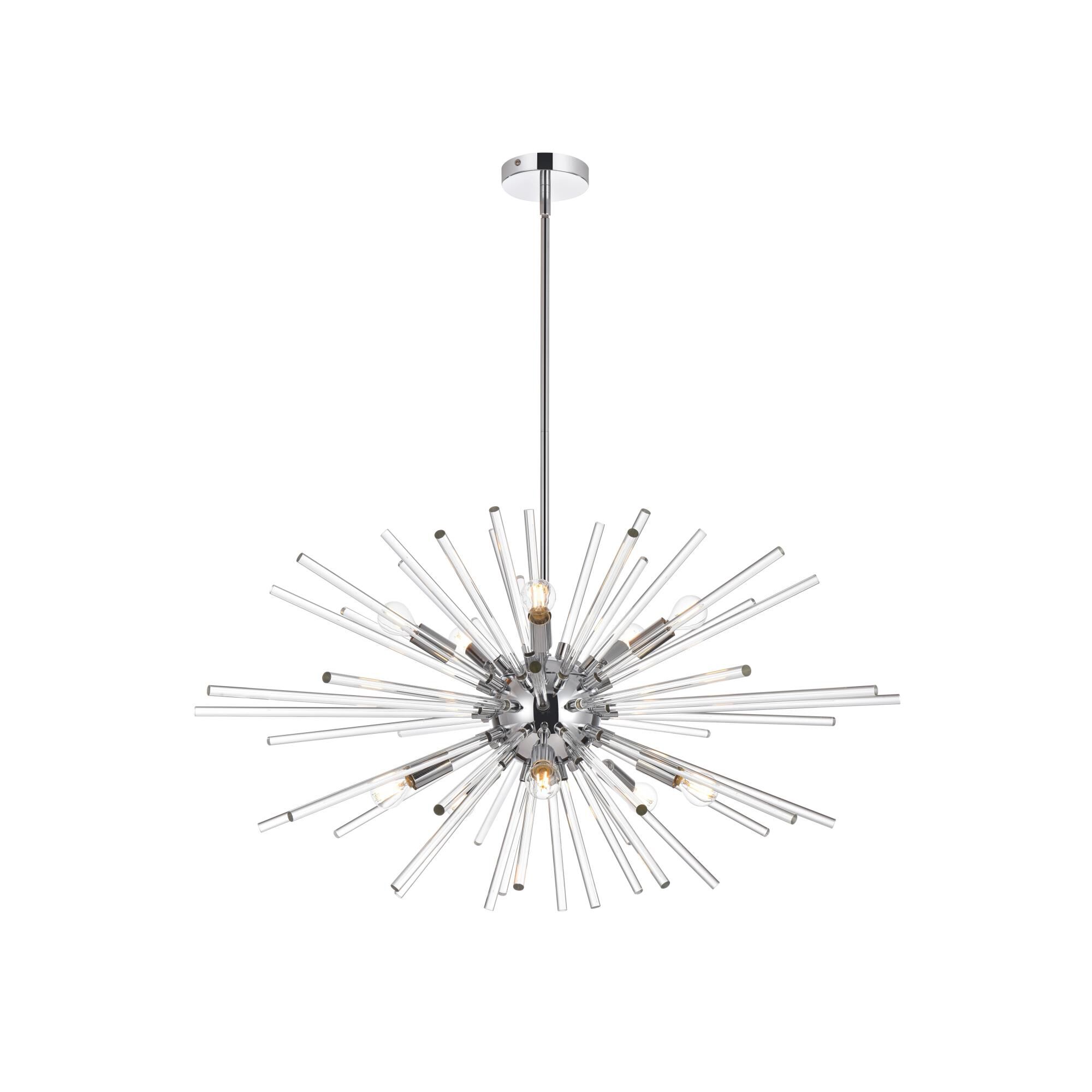 Sienna 36 Inch 10 Light Chandelier by Elegant Lighting