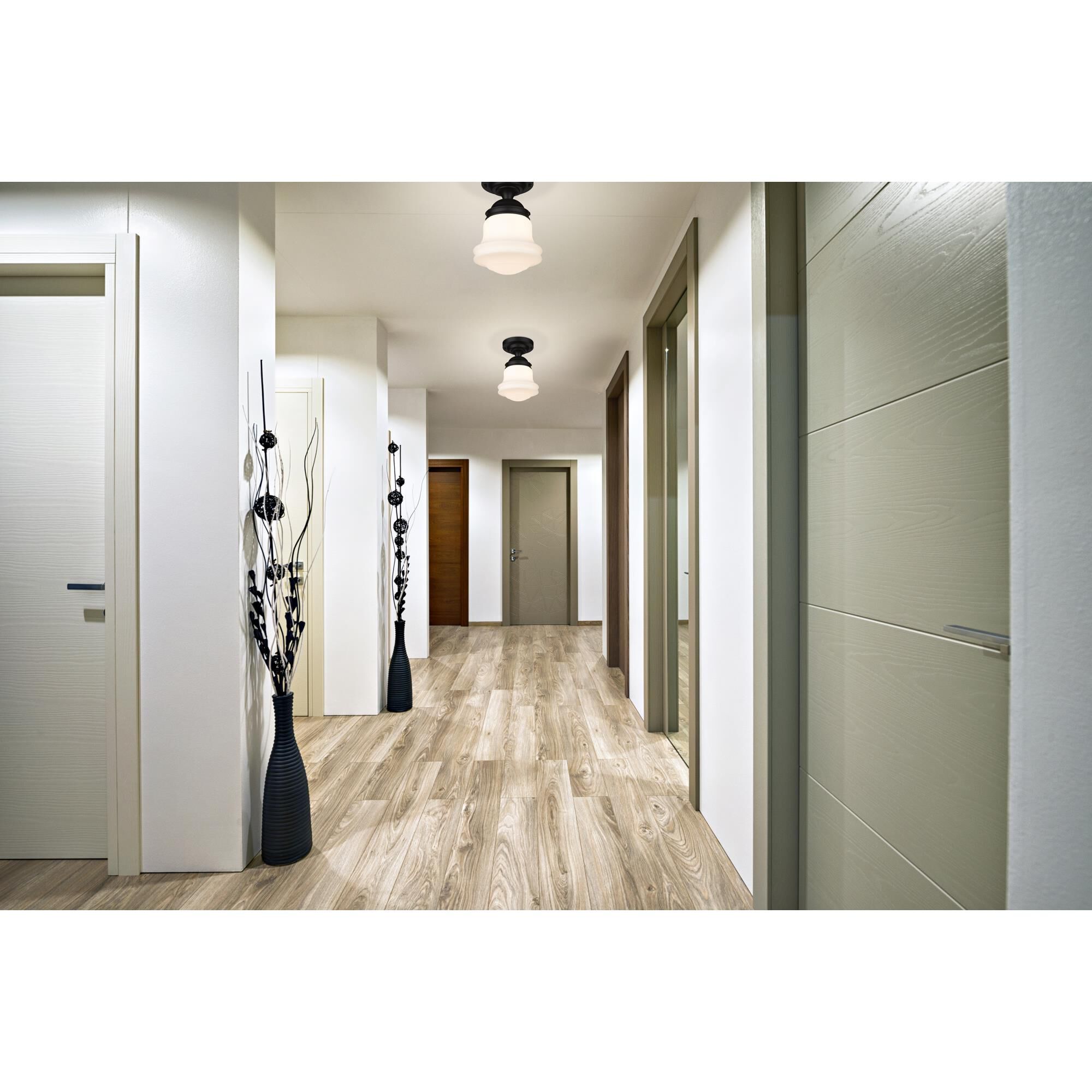 Shown in Matte Black finish and Matte Opal glass and Matte Opal shade