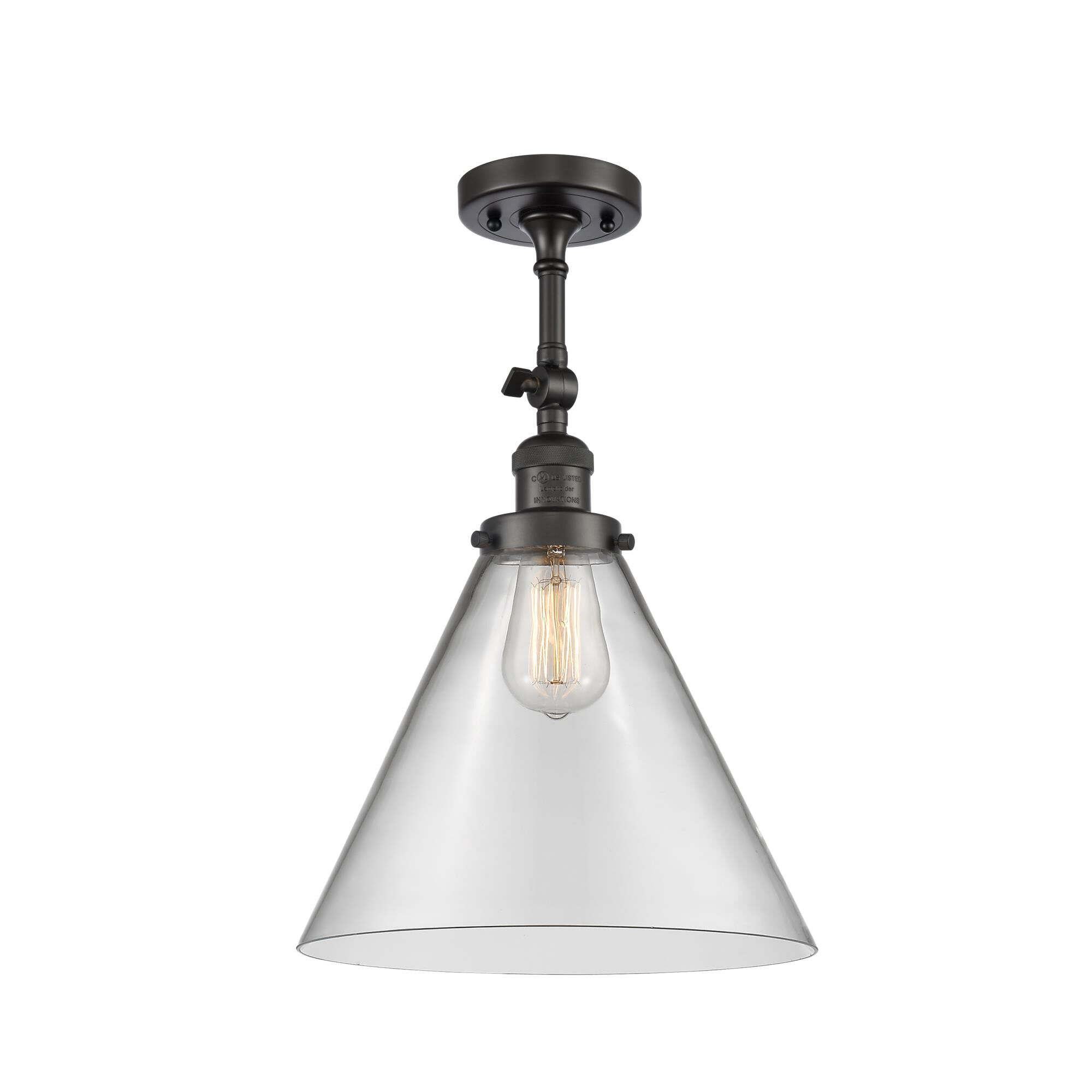 Bruno Marashlian Cone 12 Inch 1 Light Semi Flush Mount by Innovations Lighting