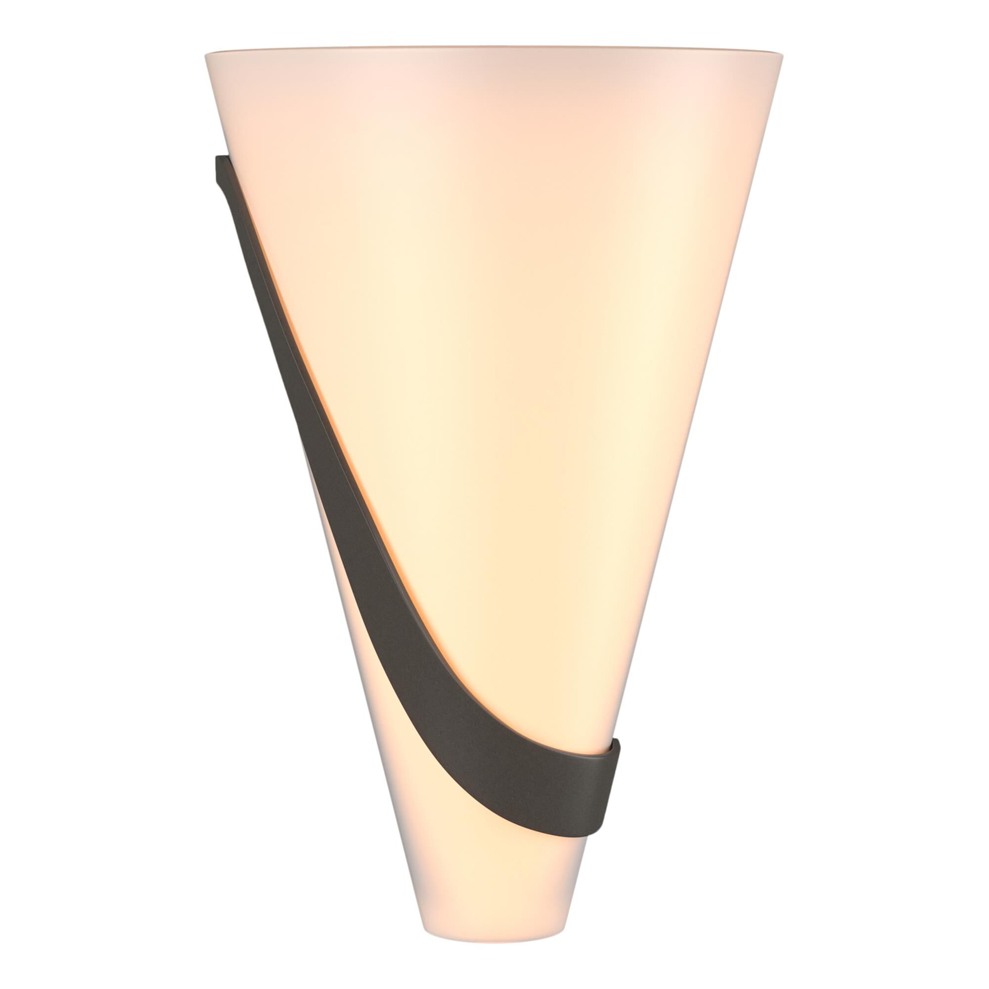 Shown in Dark Smoke finish and Opal  glass and Left Orientation accent