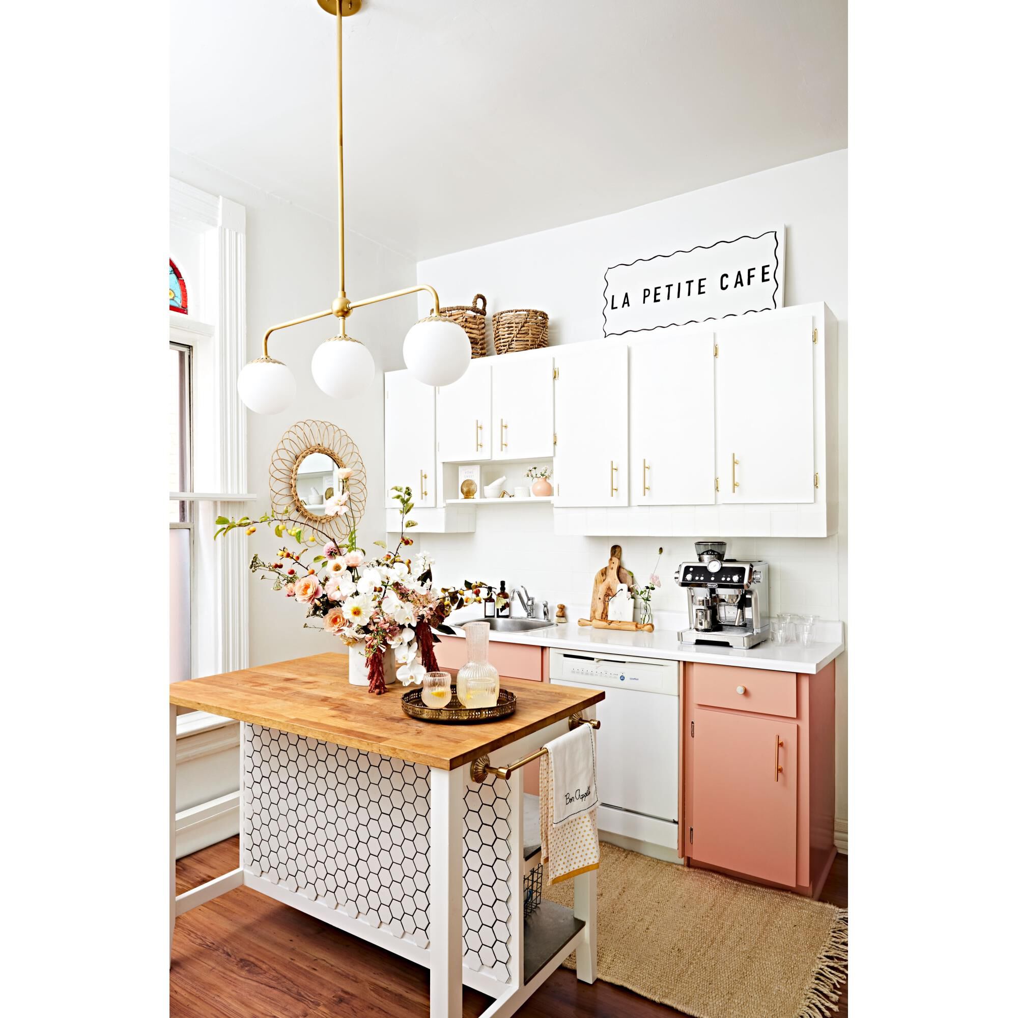 Shown in Aged Brass finish and Opal Glossy glass