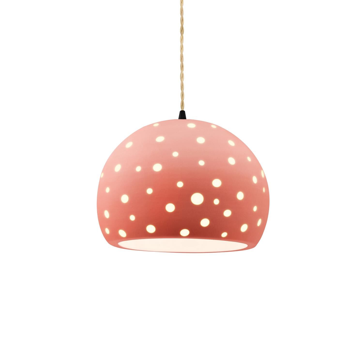 Perforated Globe 10 Inch Large Pendant by Justice Design Group