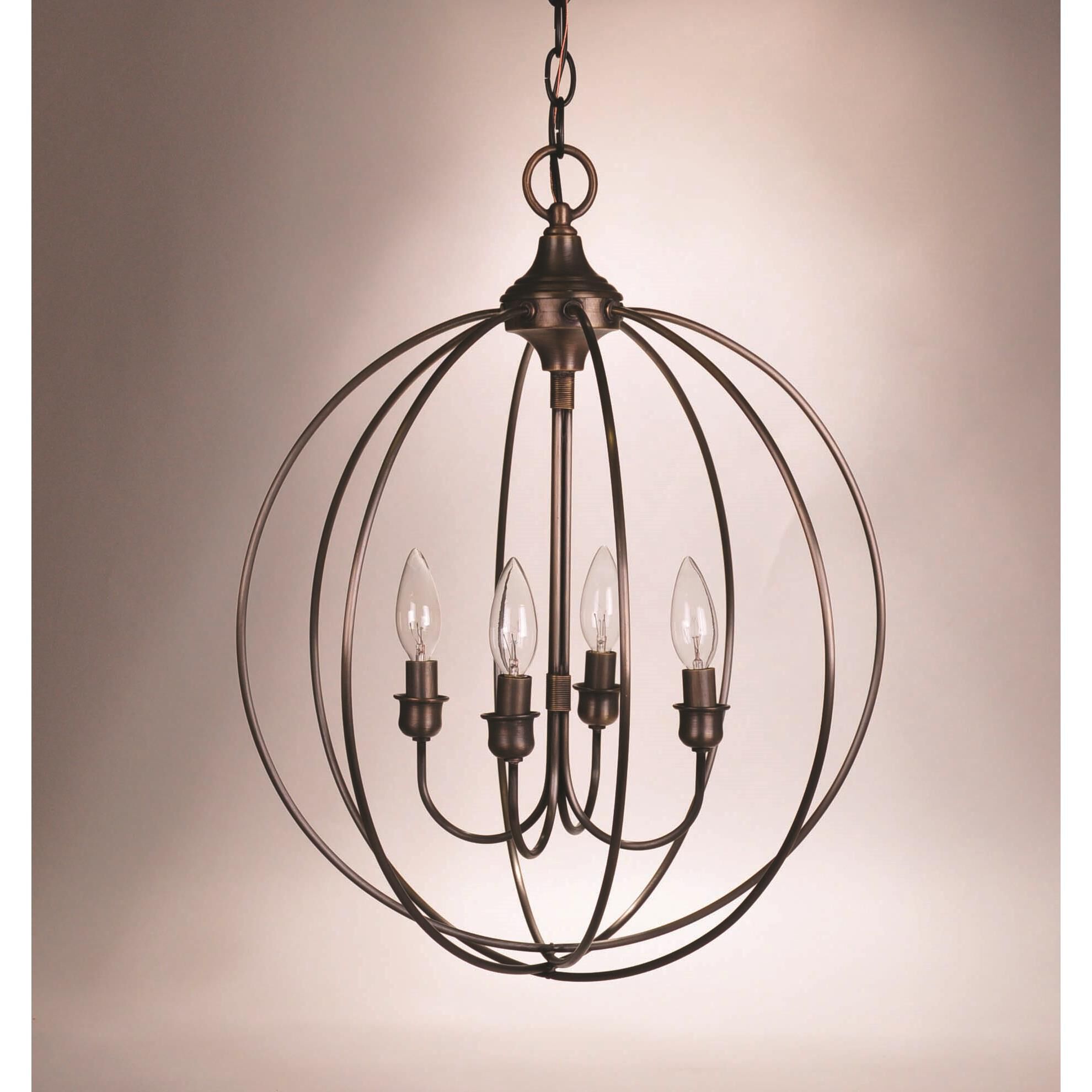 Orb 17 Inch Cage Pendant by Northeast Lantern